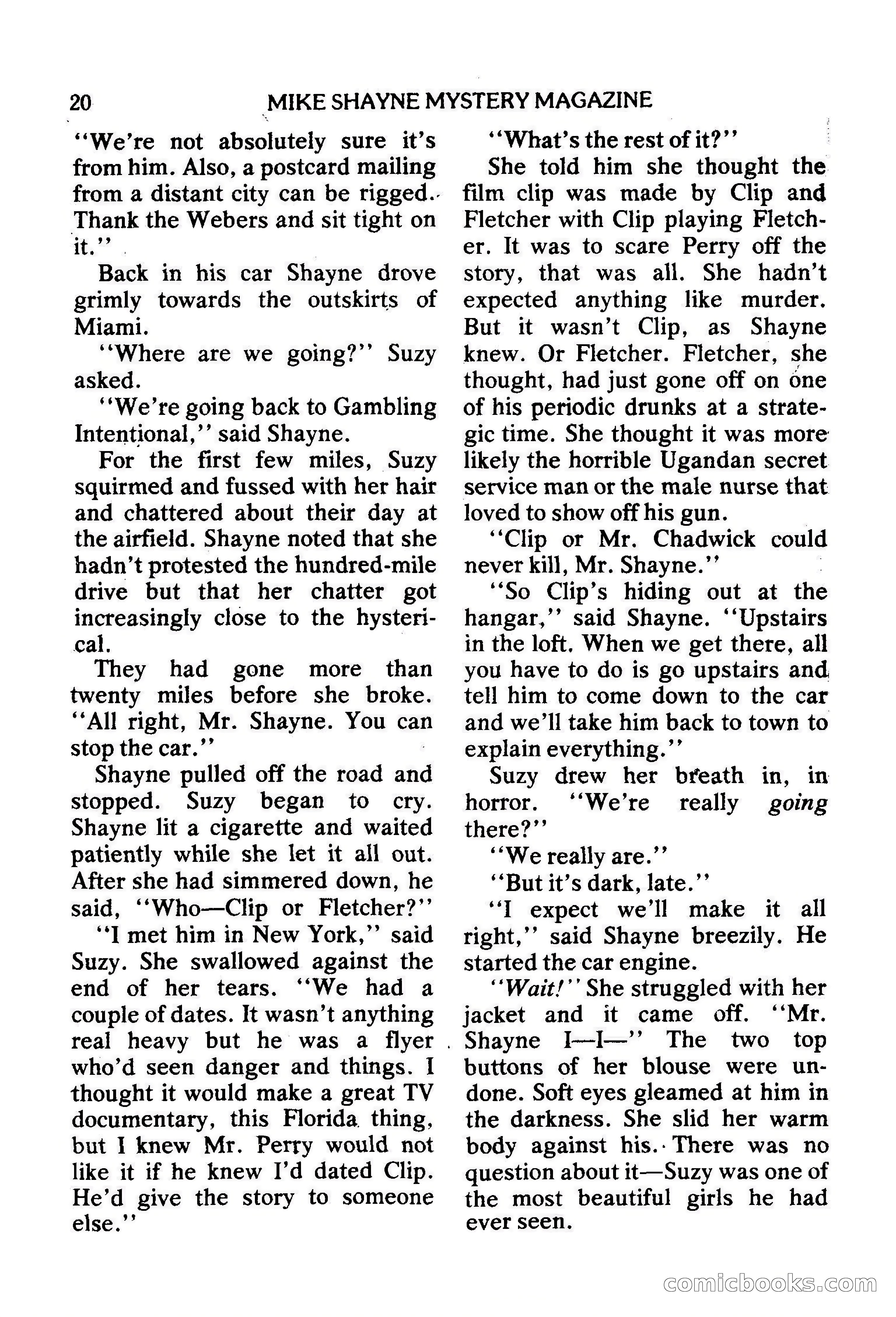 Mike Shayne Mystery Magazine, February 1979 — page 20 of 132