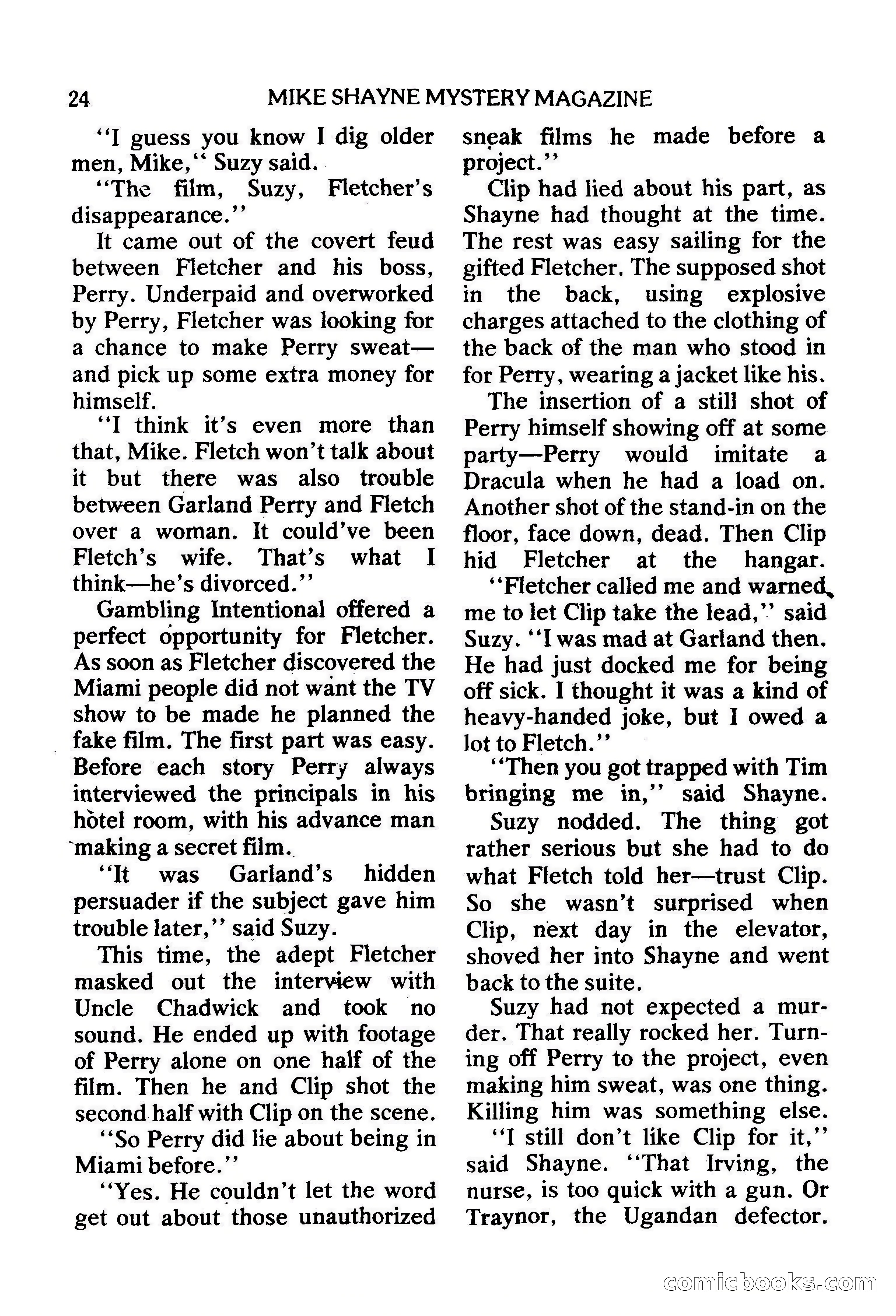 Mike Shayne Mystery Magazine, February 1979 — page 24 of 132