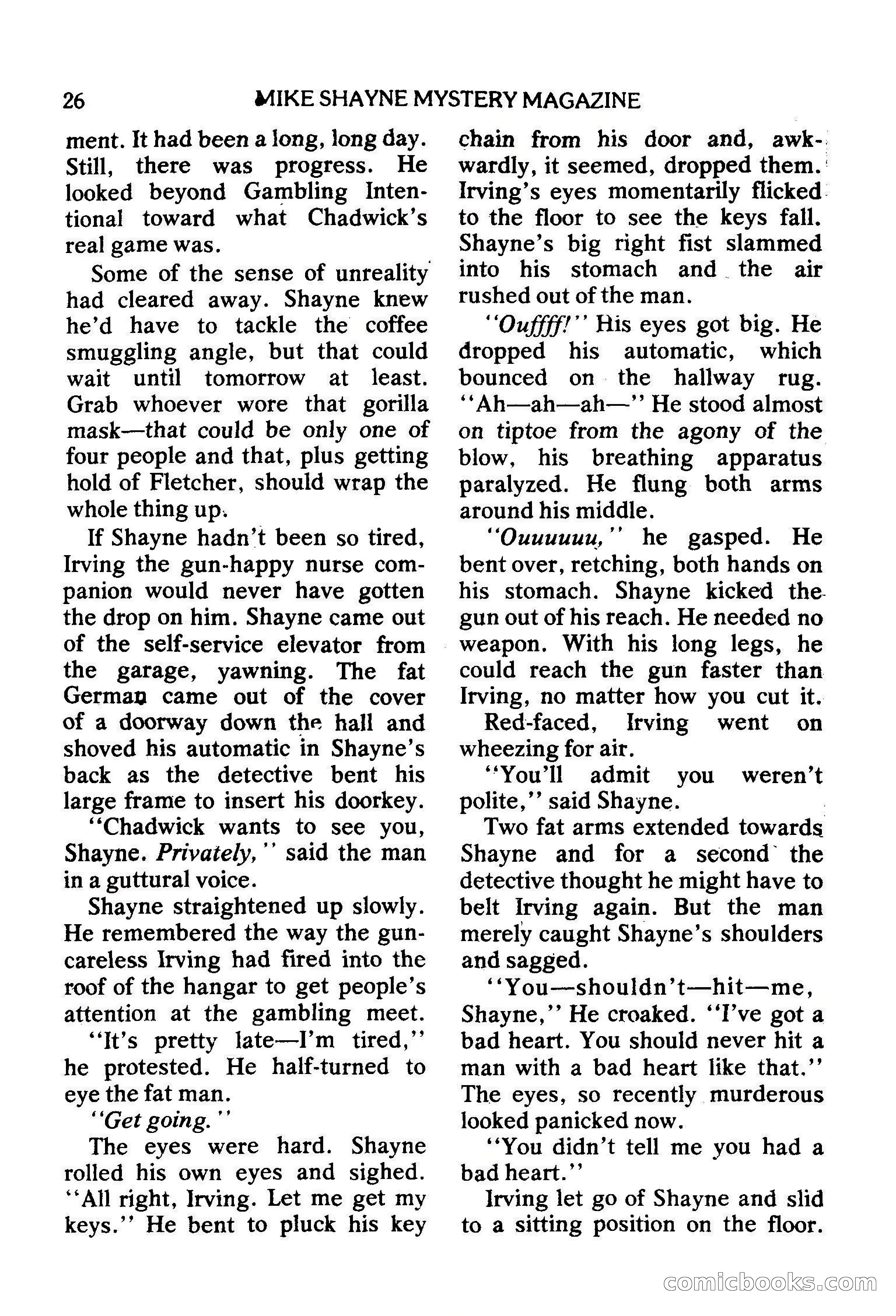 Mike Shayne Mystery Magazine, February 1979 — page 26 of 132