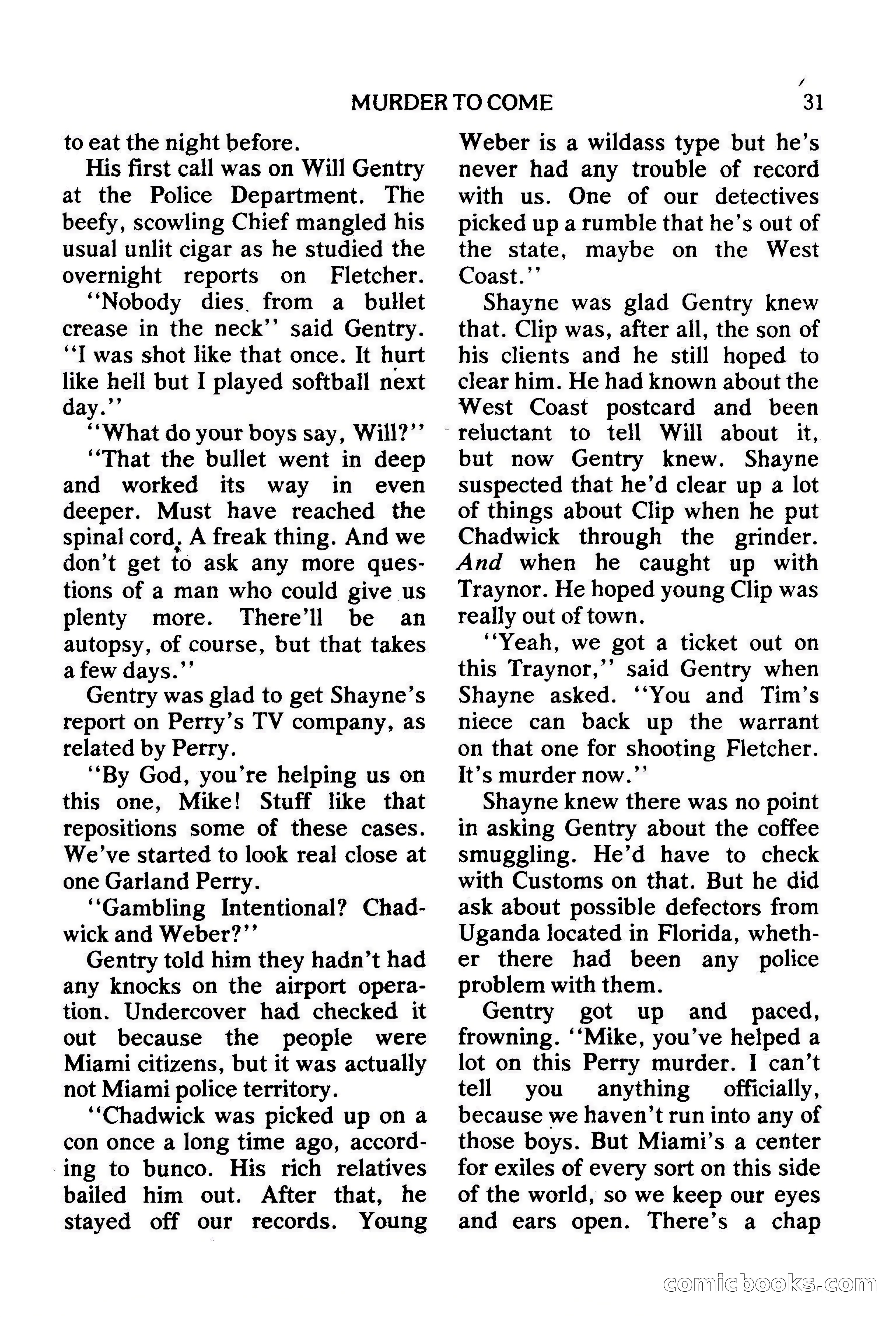 Mike Shayne Mystery Magazine, February 1979 — page 31 of 132