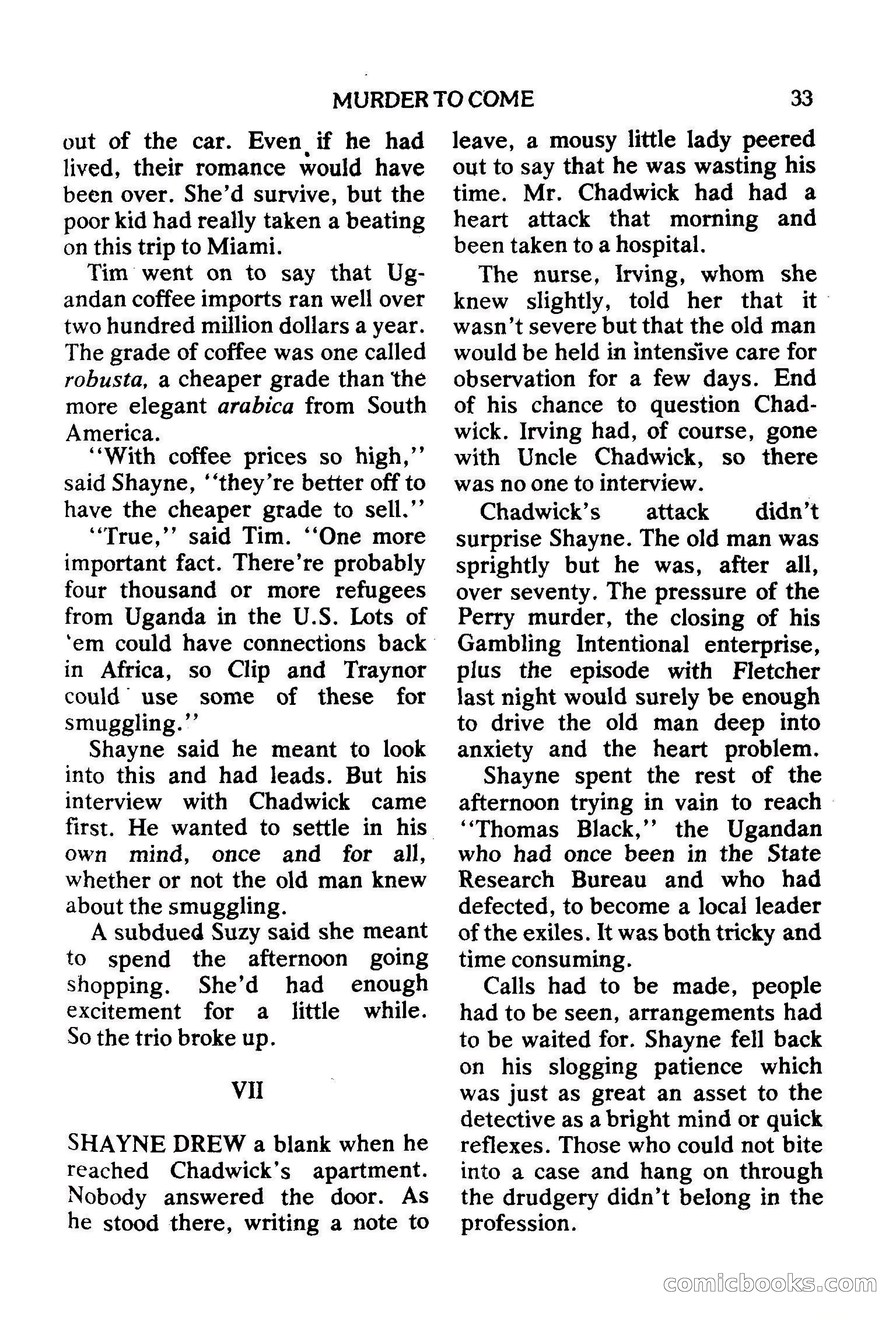 Mike Shayne Mystery Magazine, February 1979 — page 33 of 132