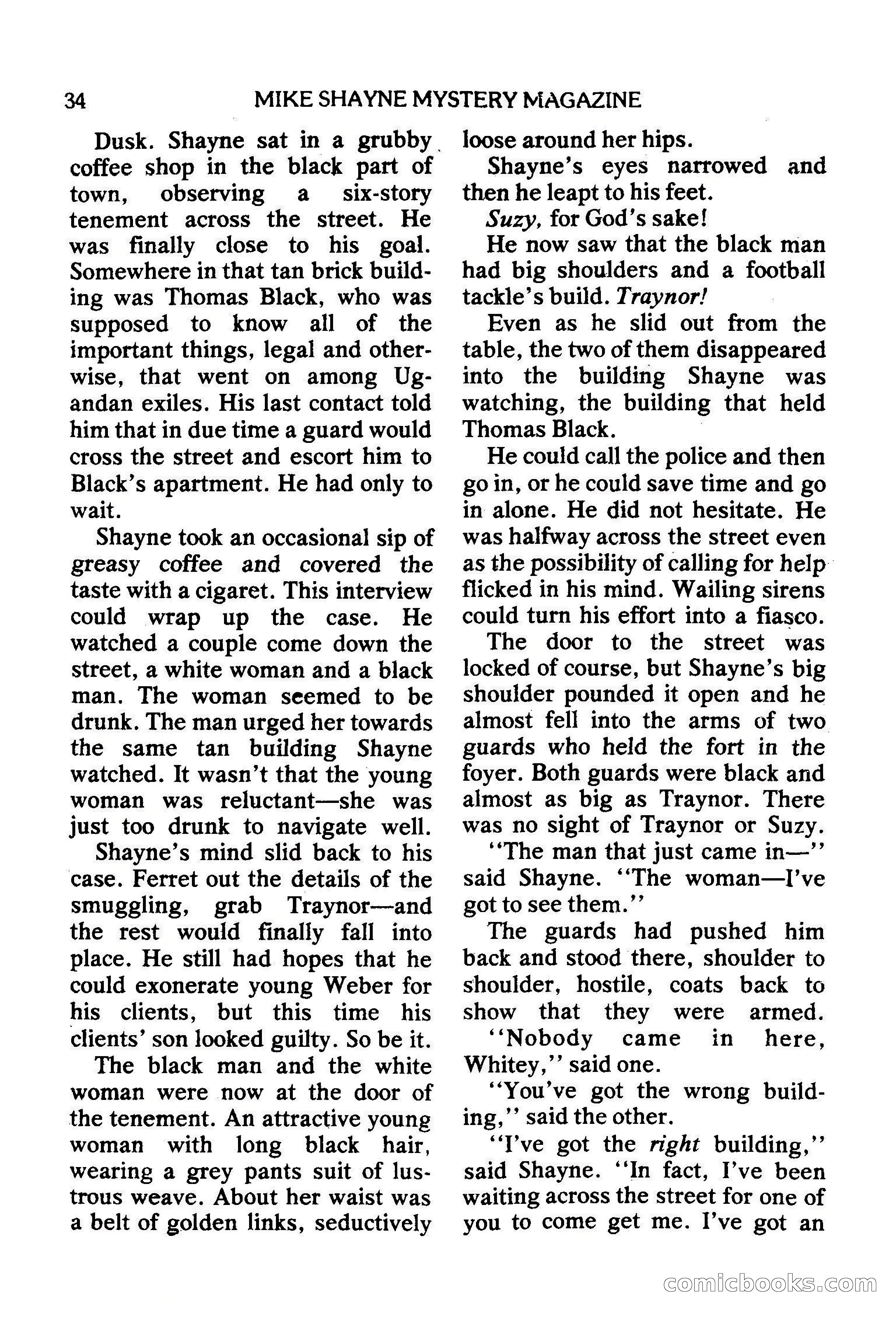 Mike Shayne Mystery Magazine, February 1979 — page 34 of 132