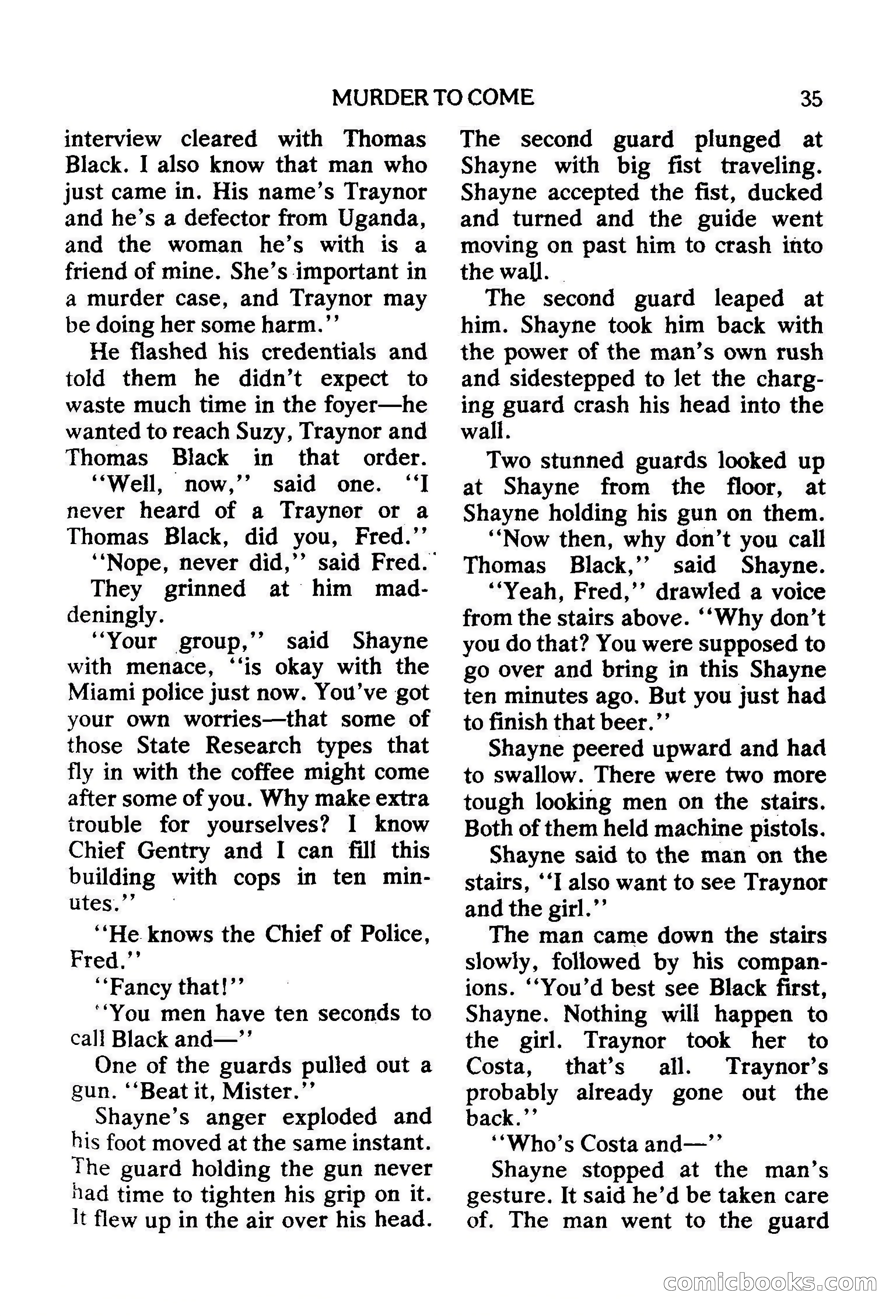 Mike Shayne Mystery Magazine, February 1979 — page 35 of 132