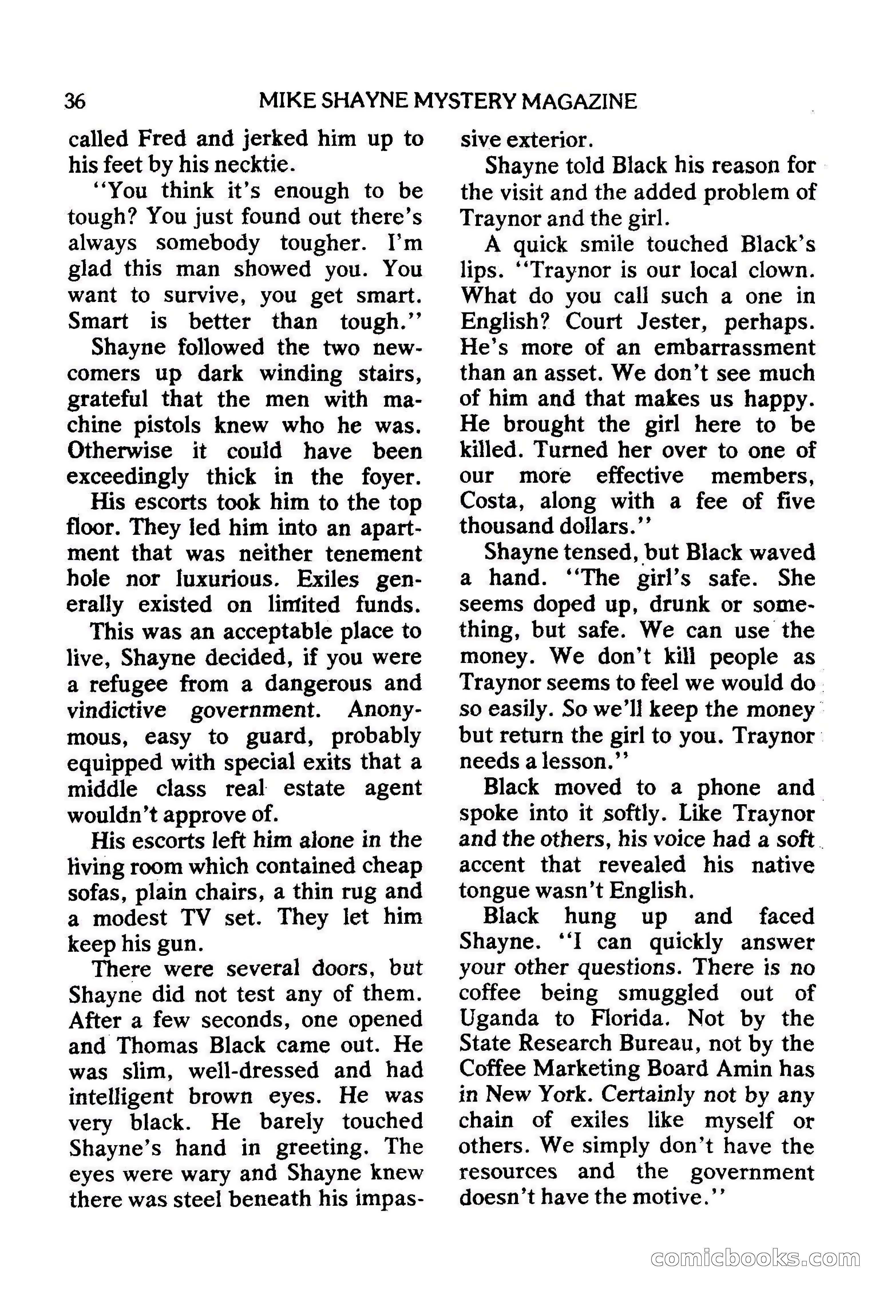 Mike Shayne Mystery Magazine, February 1979 — page 36 of 132