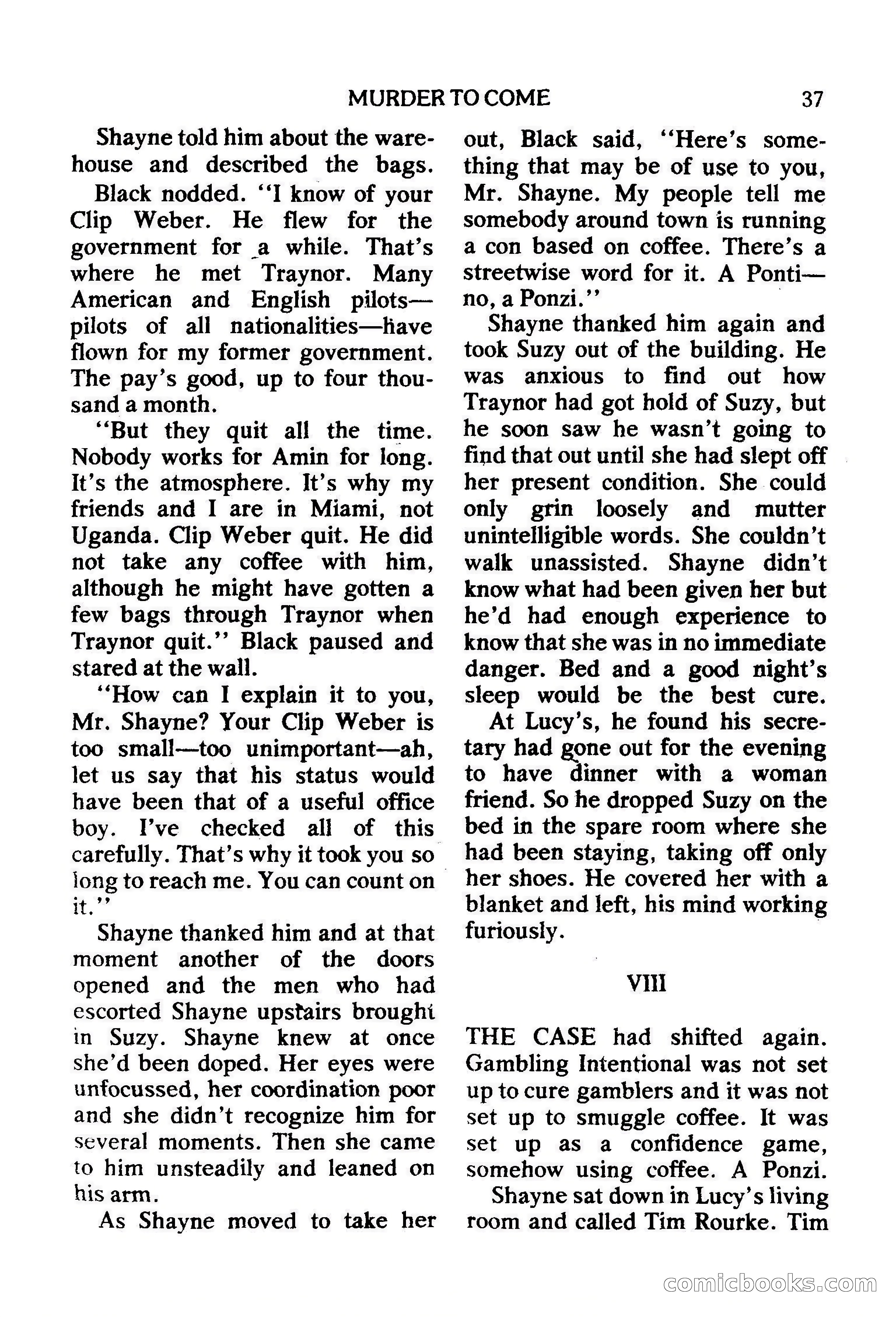 Mike Shayne Mystery Magazine, February 1979 — page 37 of 132