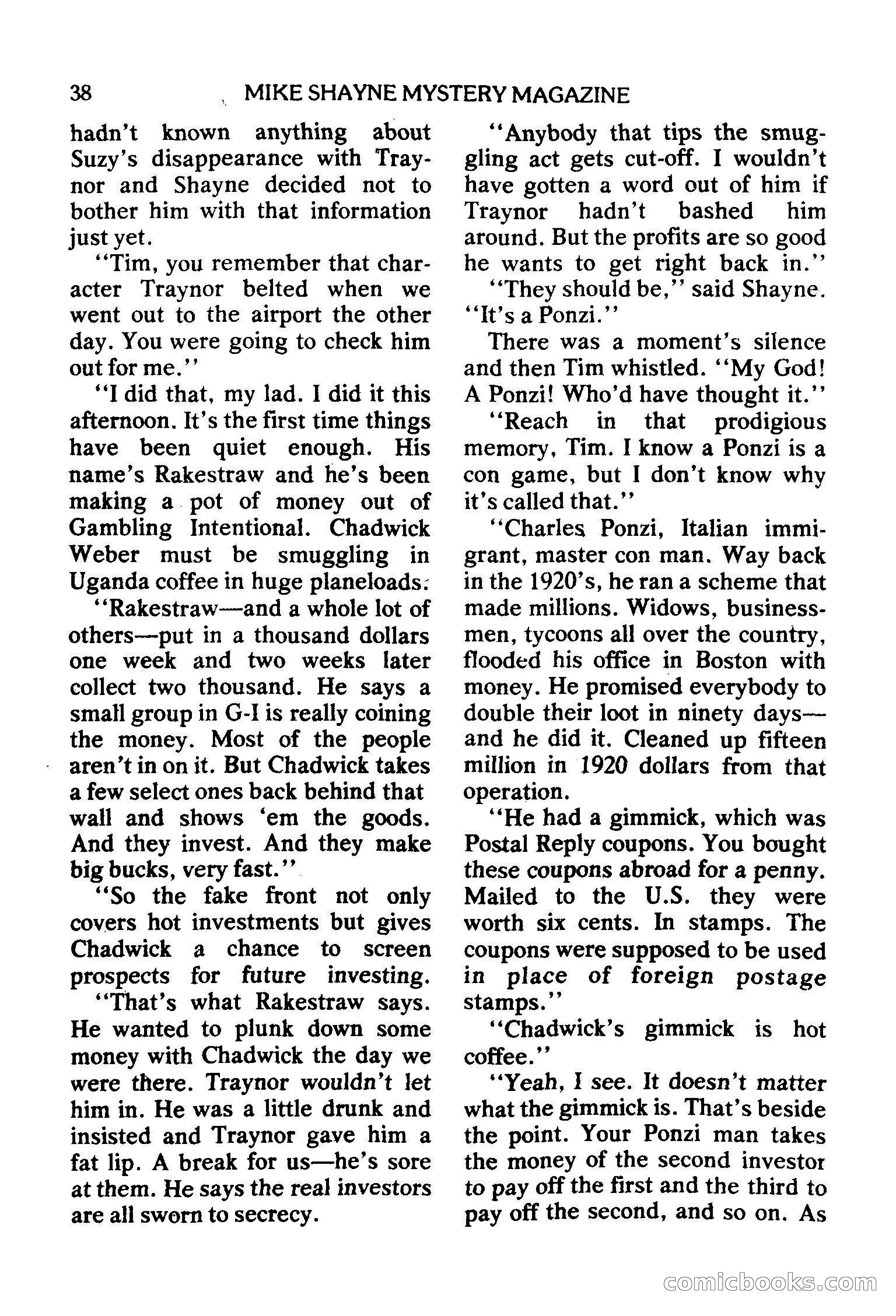 Mike Shayne Mystery Magazine, February 1979 — page 38 of 132