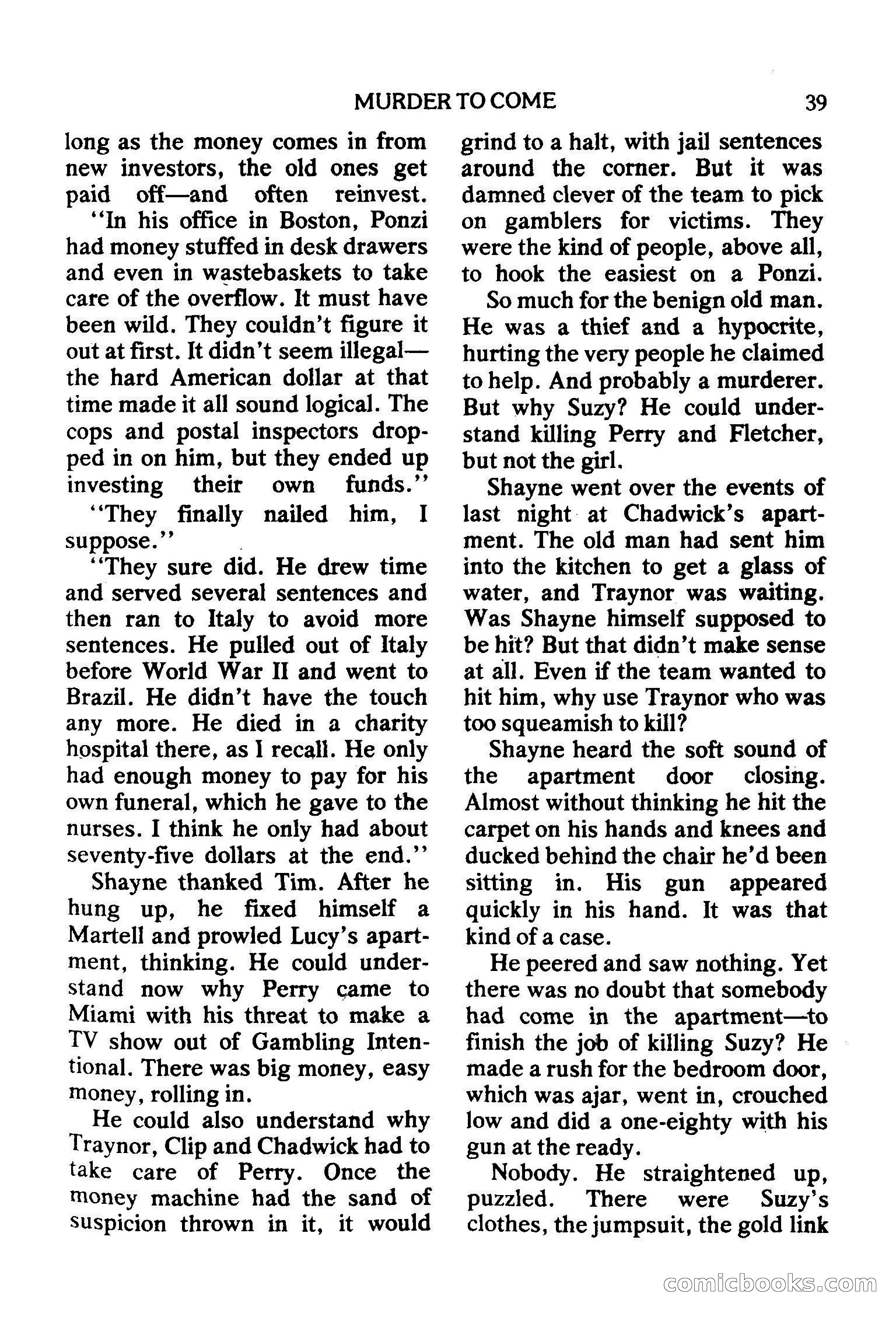 Mike Shayne Mystery Magazine, February 1979 — page 39 of 132