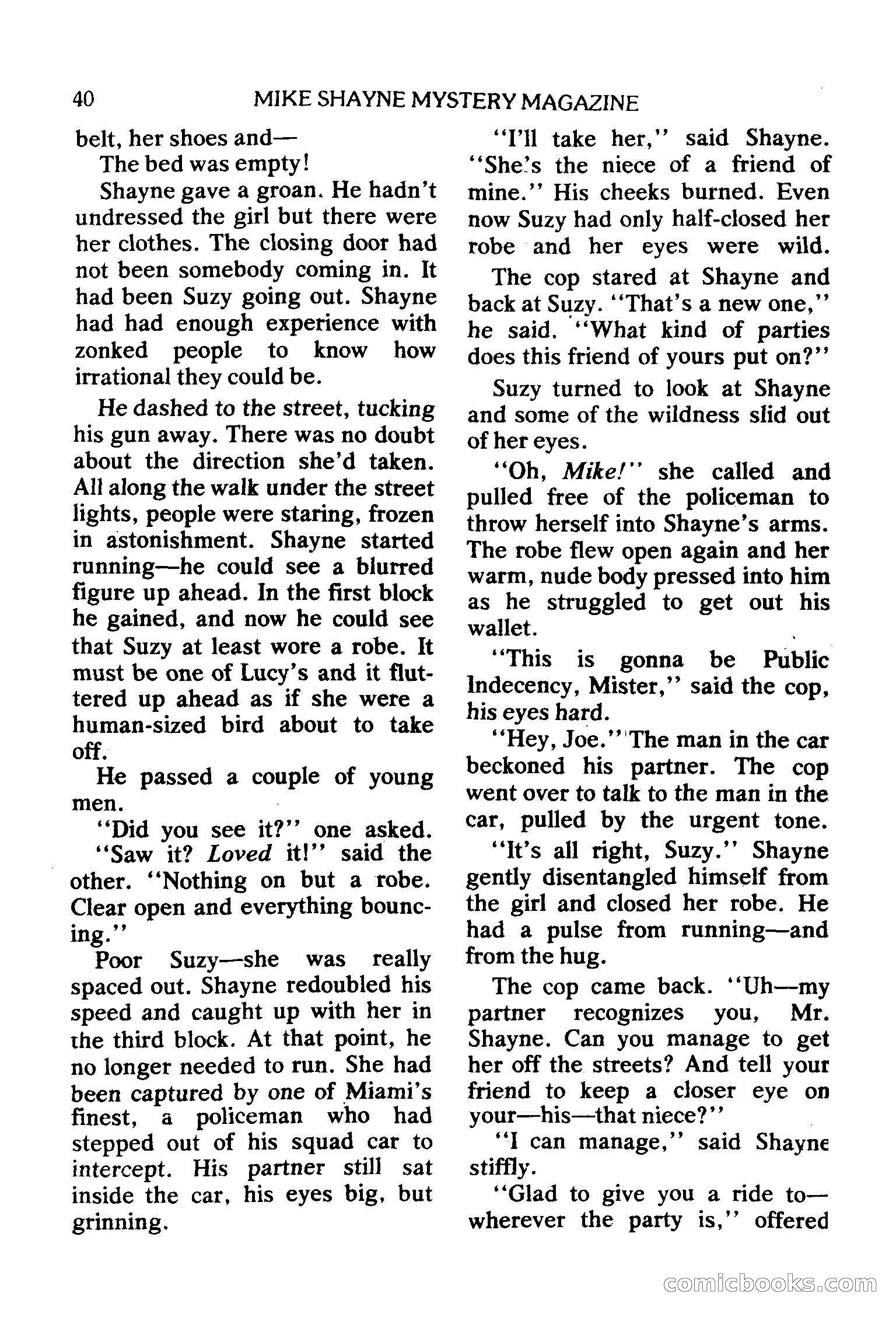 Mike Shayne Mystery Magazine, February 1979 — page 40 of 132