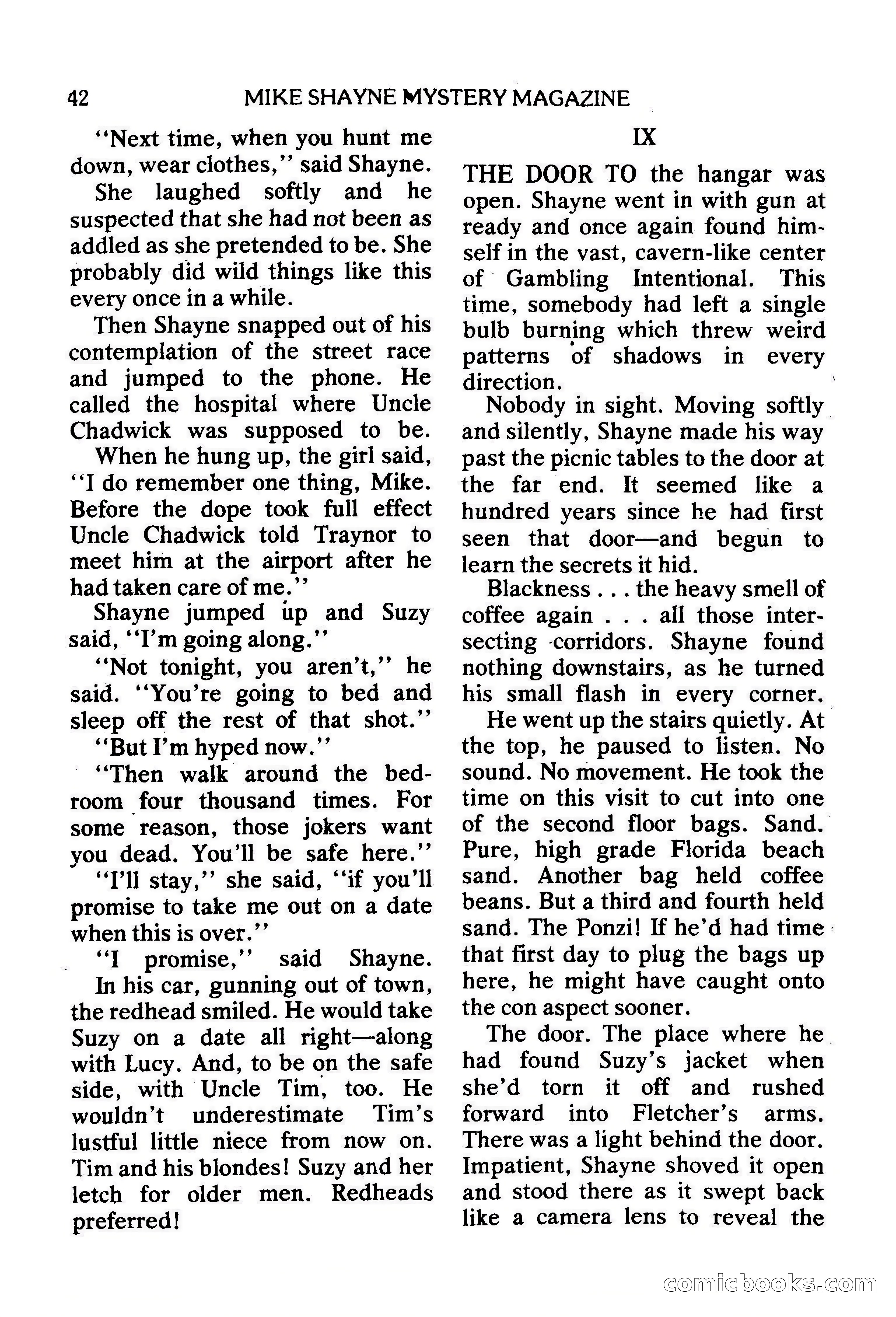 Mike Shayne Mystery Magazine, February 1979 — page 42 of 132