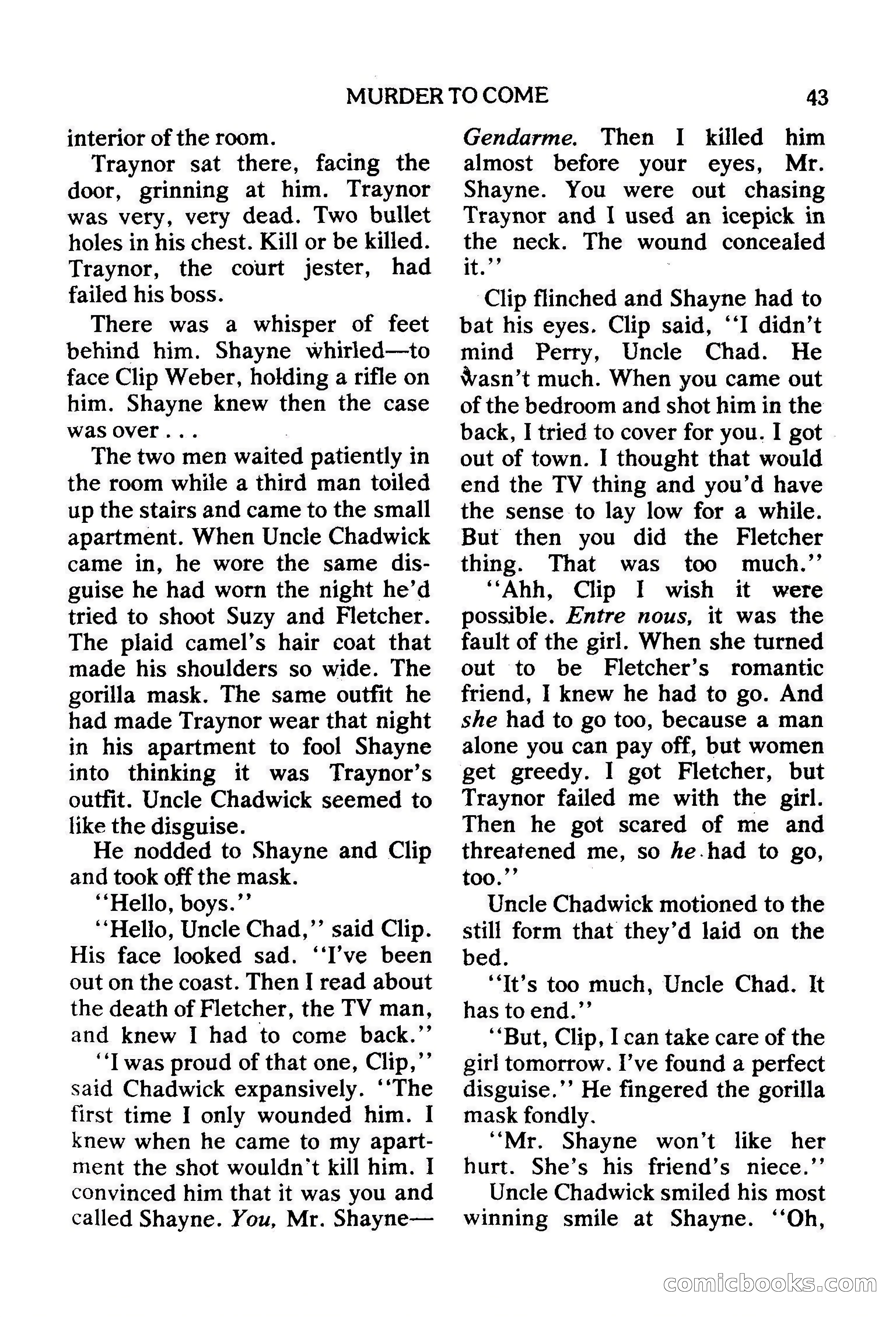 Mike Shayne Mystery Magazine, February 1979 — page 43 of 132