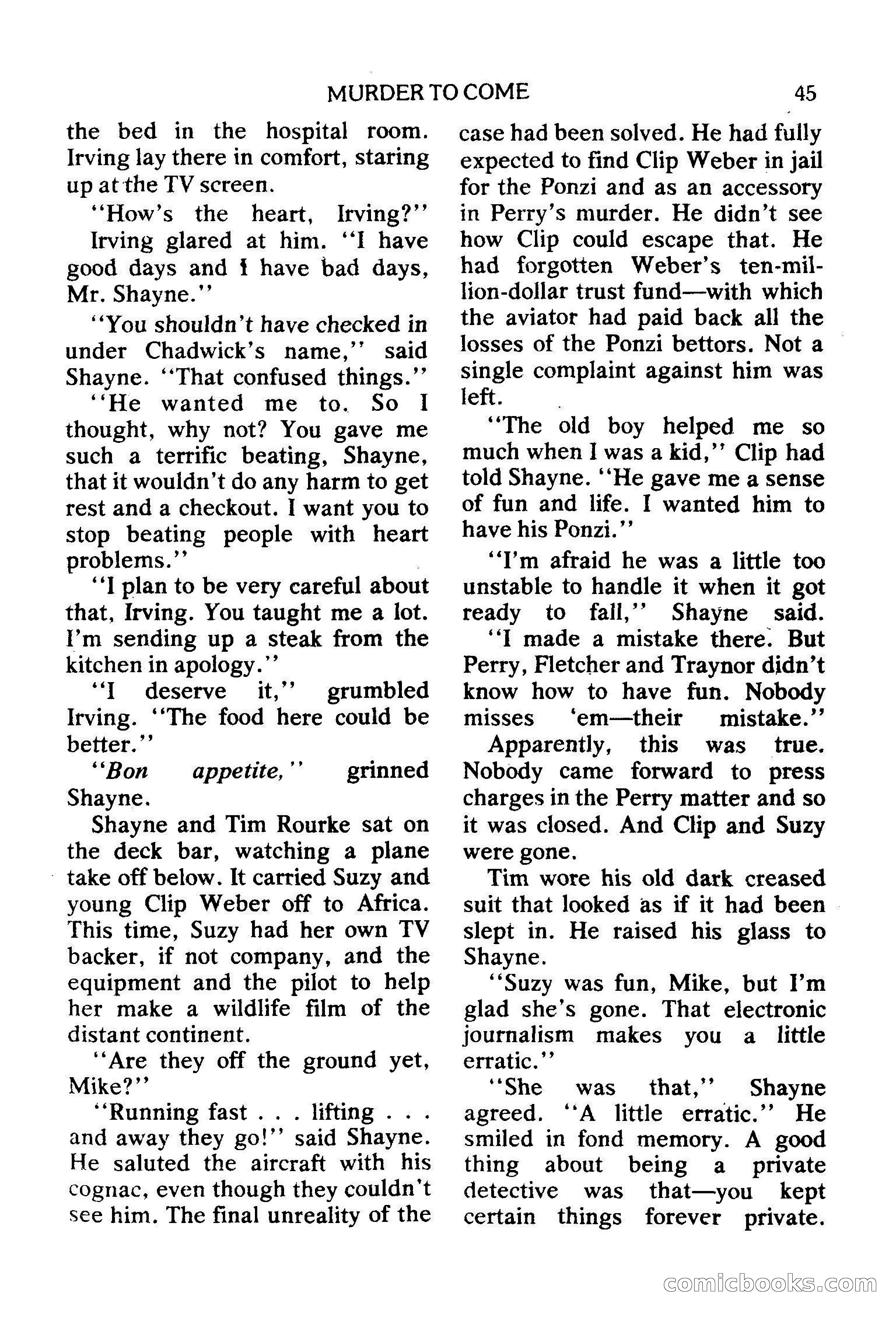 Mike Shayne Mystery Magazine, February 1979 — page 45 of 132