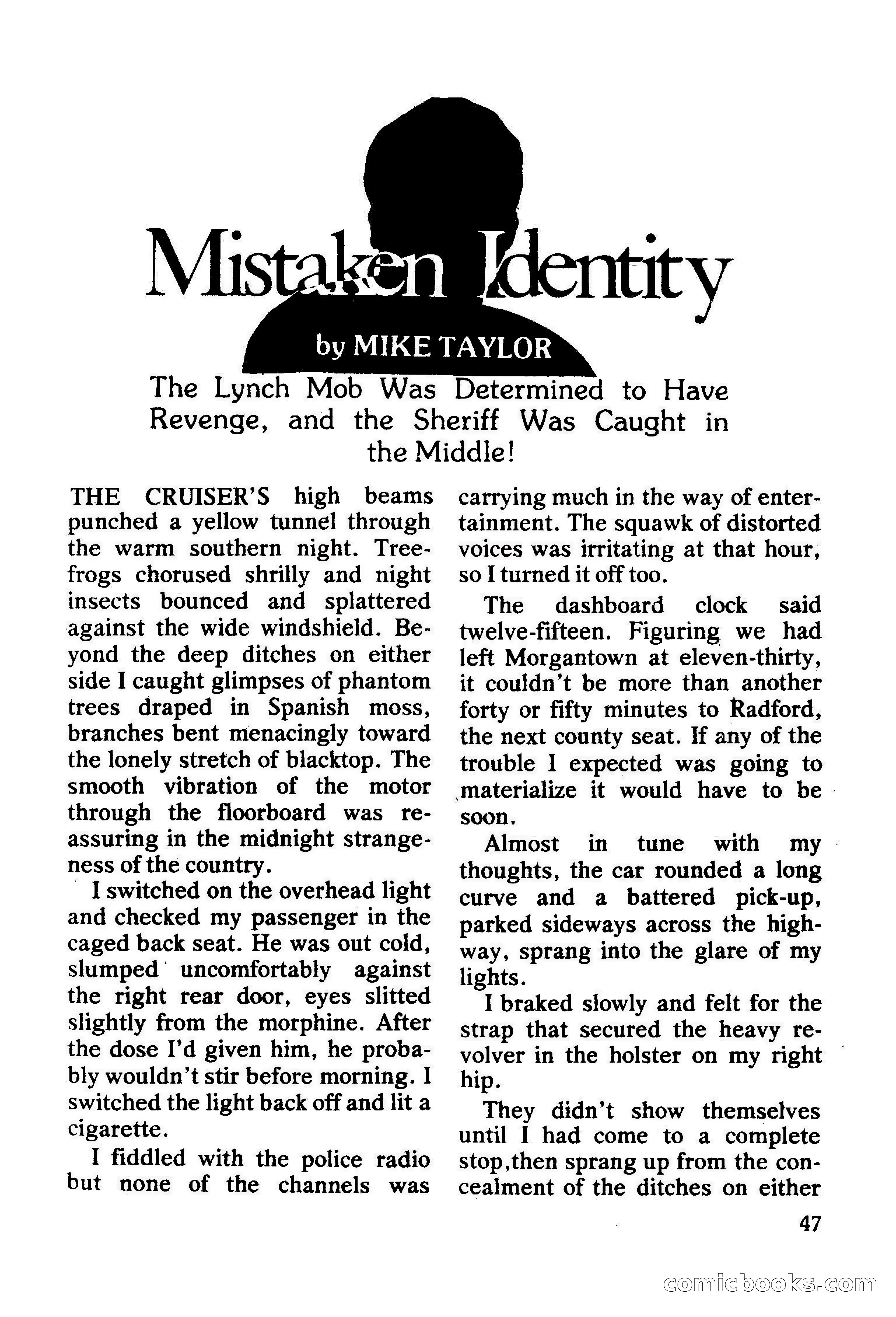 Mike Shayne Mystery Magazine, February 1979 — page 47 of 132