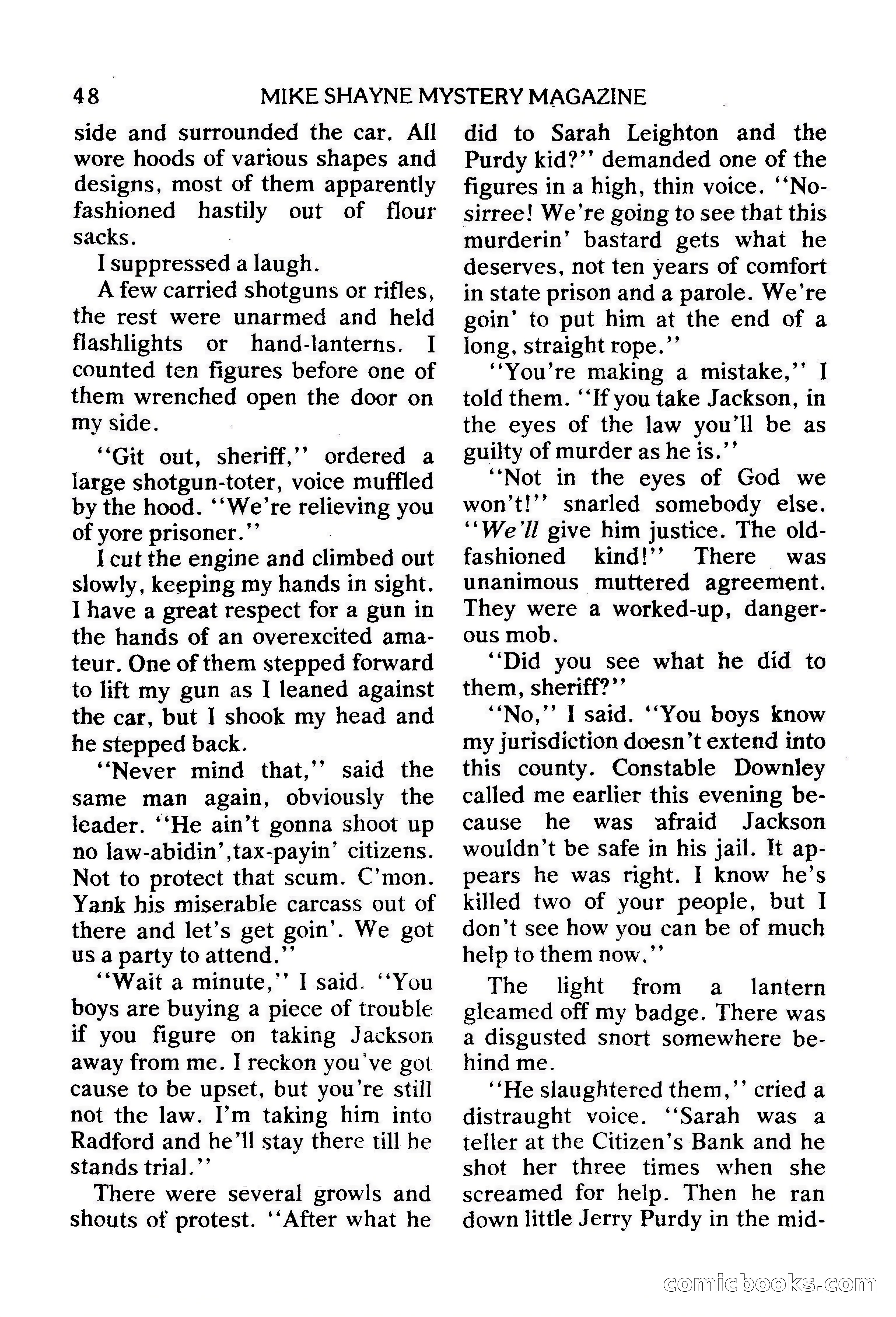 Mike Shayne Mystery Magazine, February 1979 — page 48 of 132
