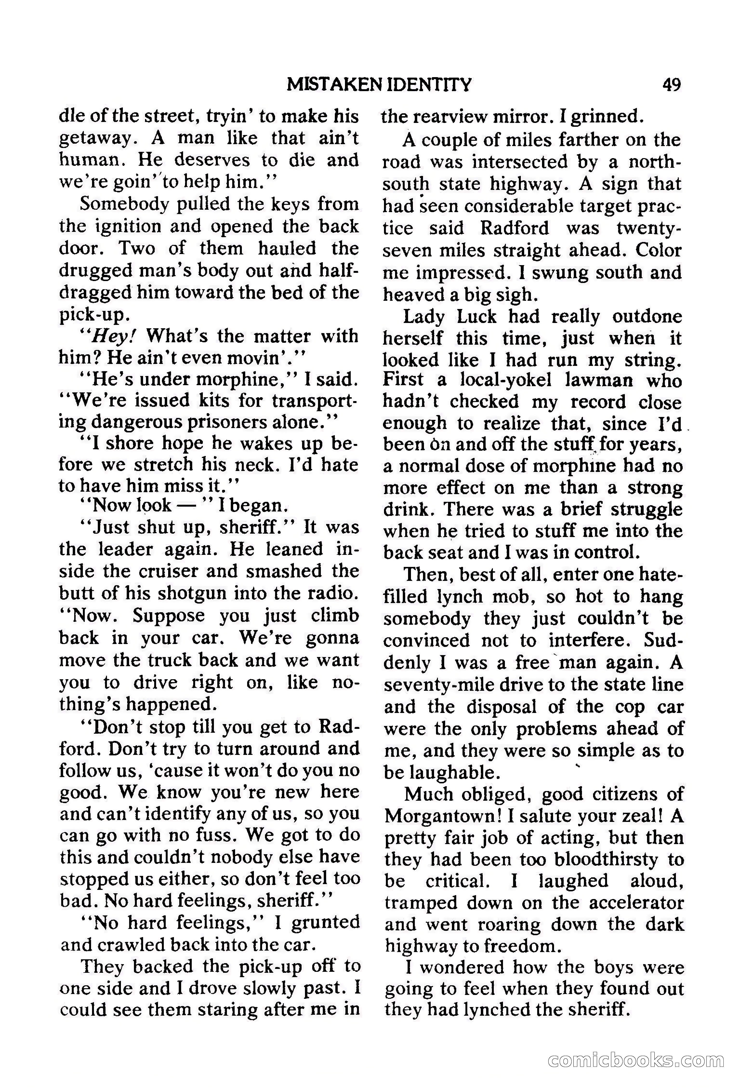 Mike Shayne Mystery Magazine, February 1979 — page 49 of 132