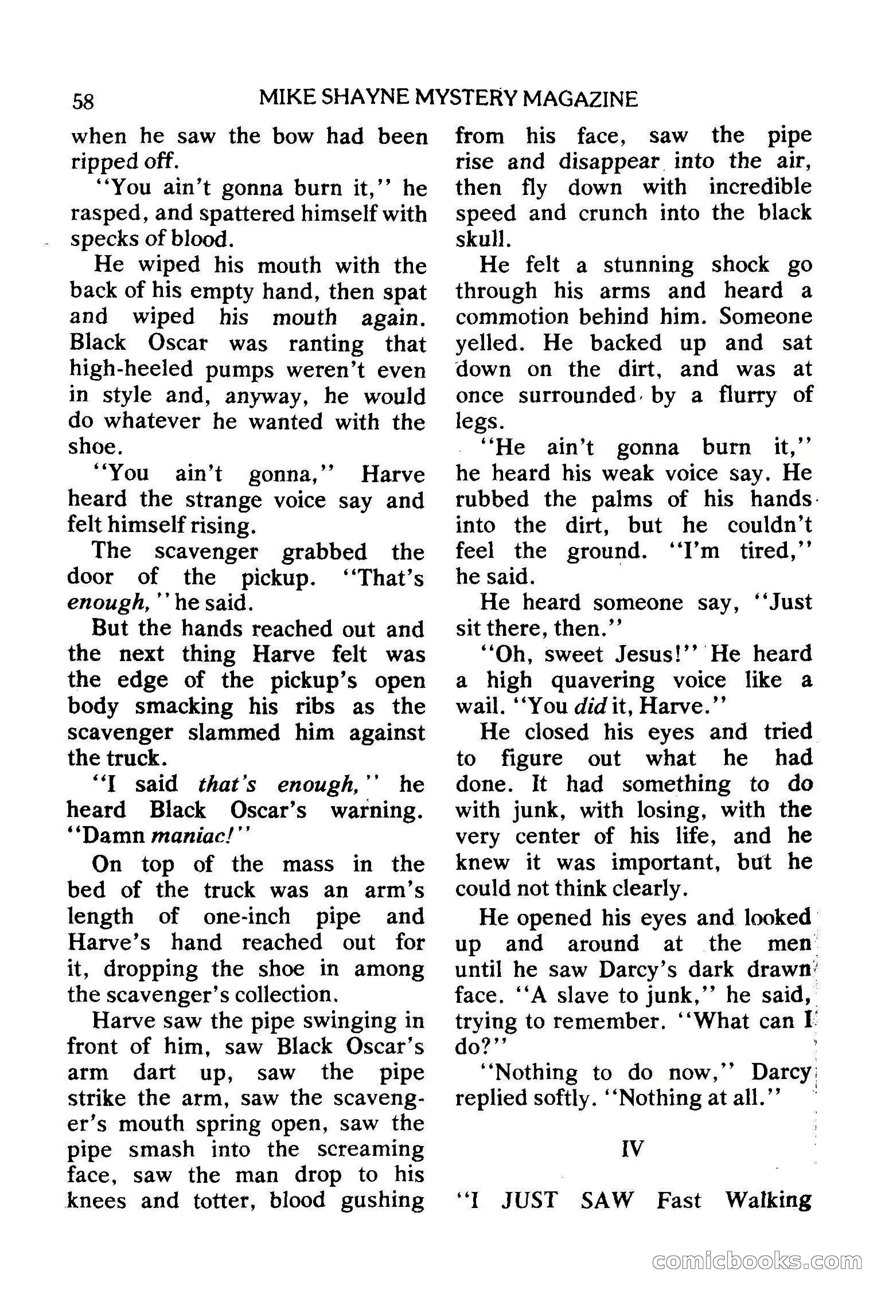 Mike Shayne Mystery Magazine, February 1979 — page 58 of 132