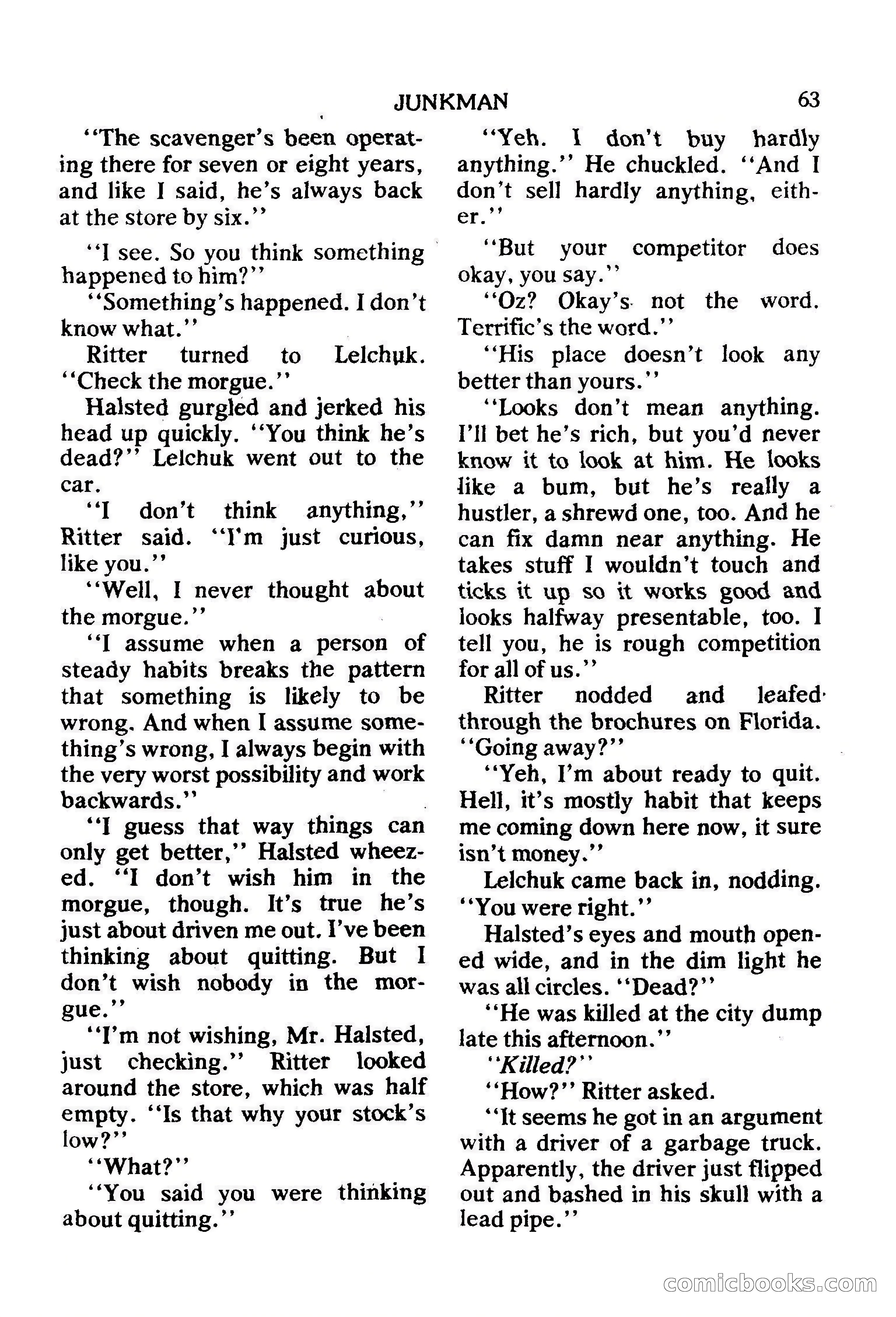 Mike Shayne Mystery Magazine, February 1979 — page 63 of 132
