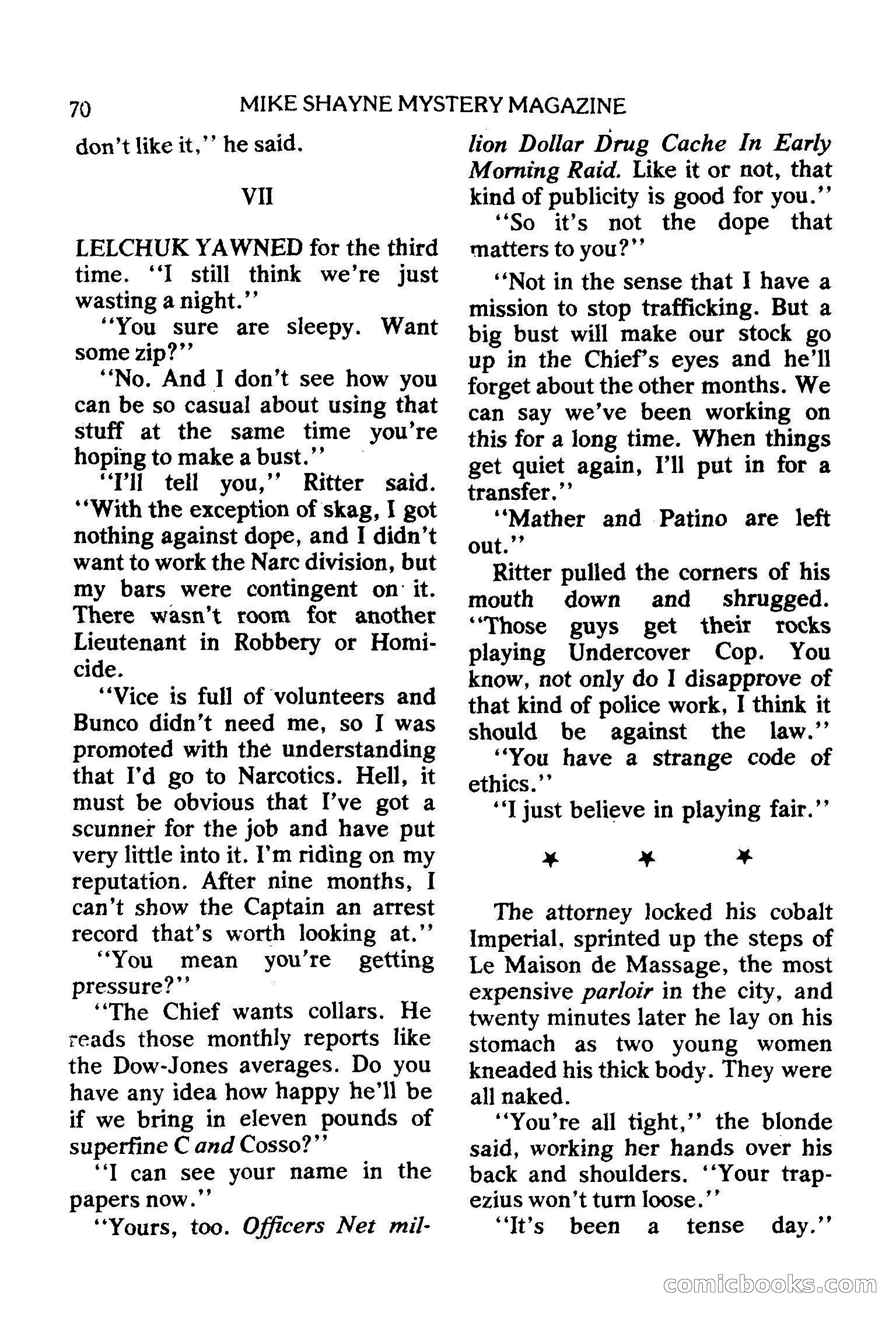 Mike Shayne Mystery Magazine, February 1979 — page 70 of 132