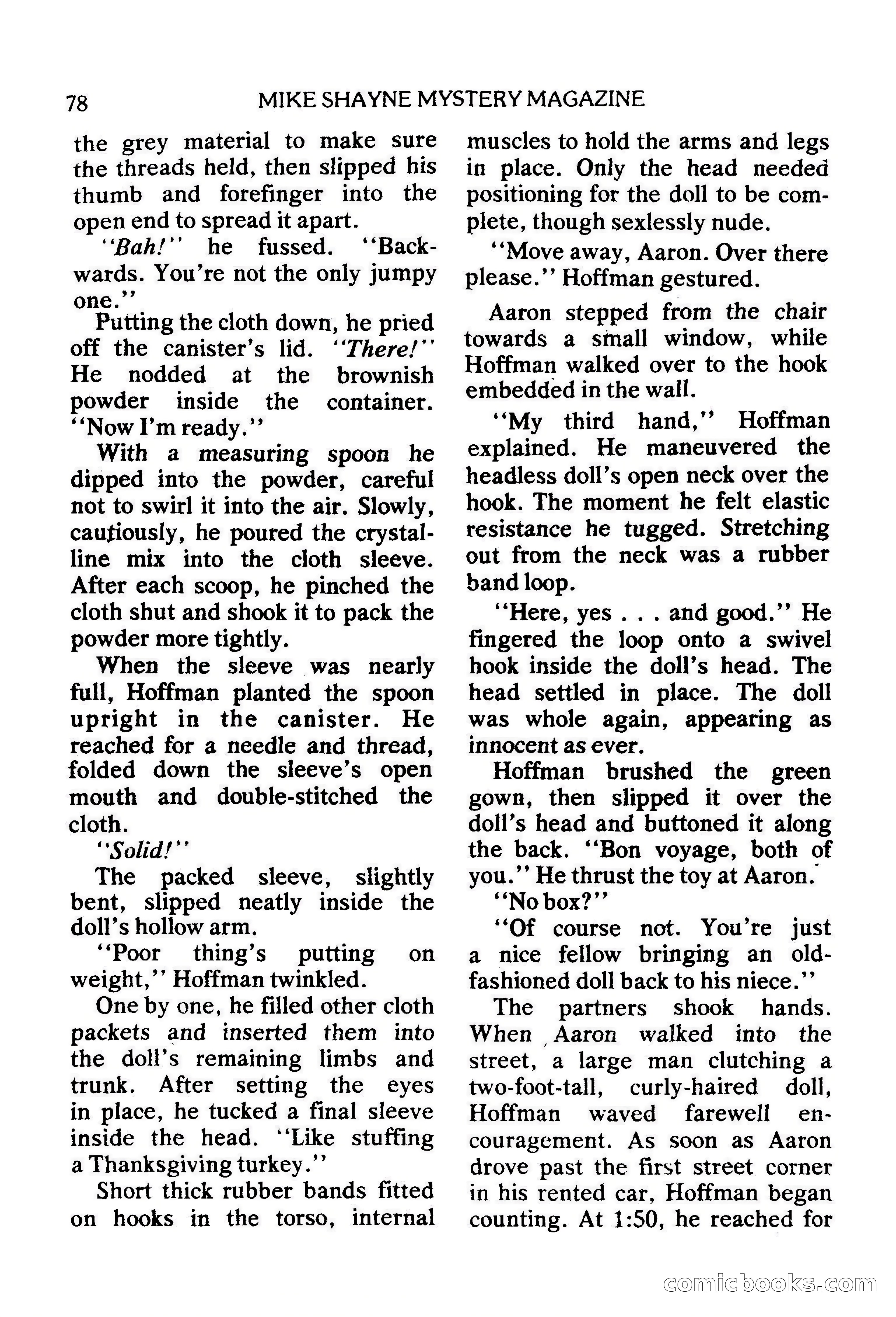Mike Shayne Mystery Magazine, February 1979 — page 78 of 132
