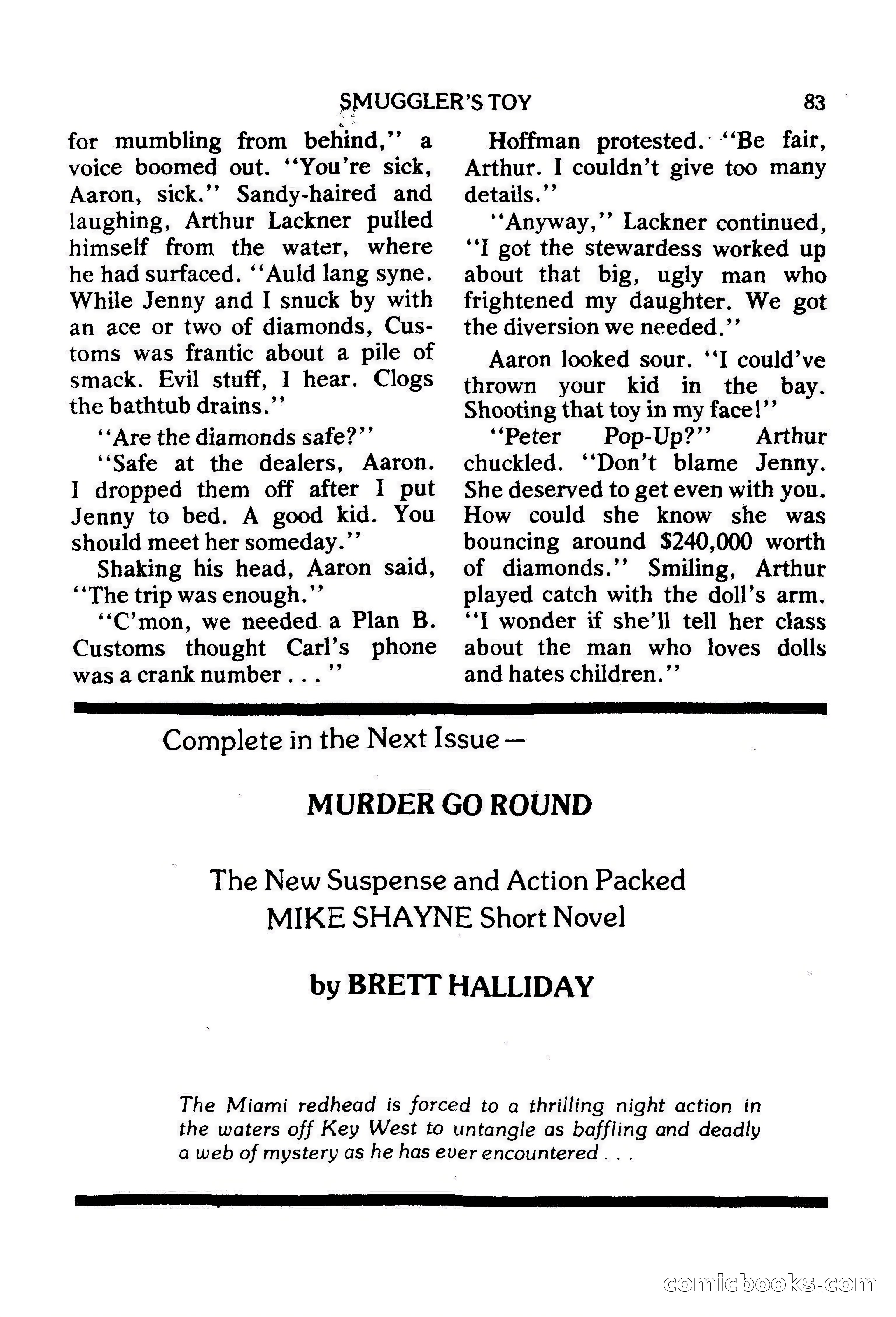 Mike Shayne Mystery Magazine, February 1979 — page 83 of 132