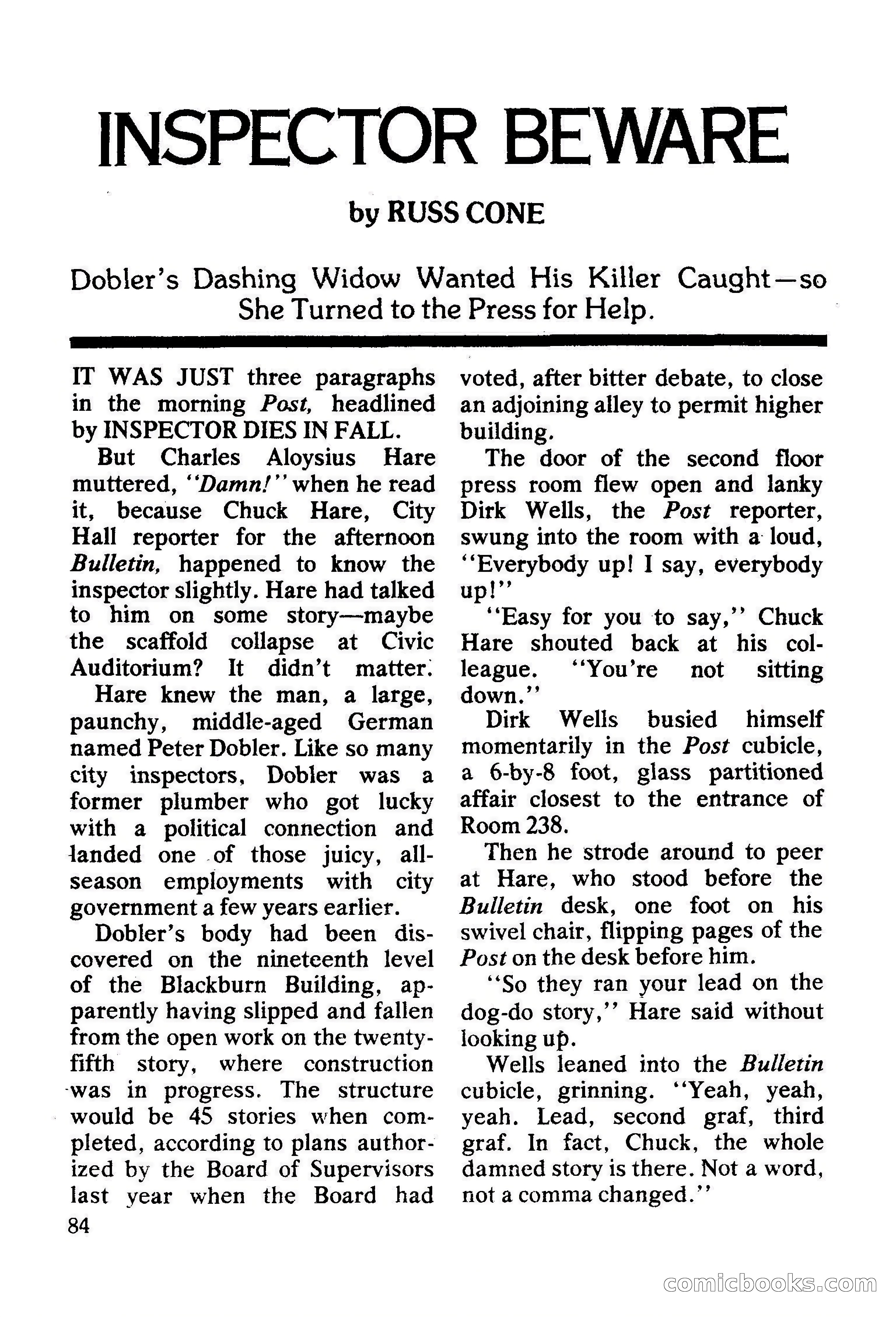 Mike Shayne Mystery Magazine, February 1979 — page 84 of 132