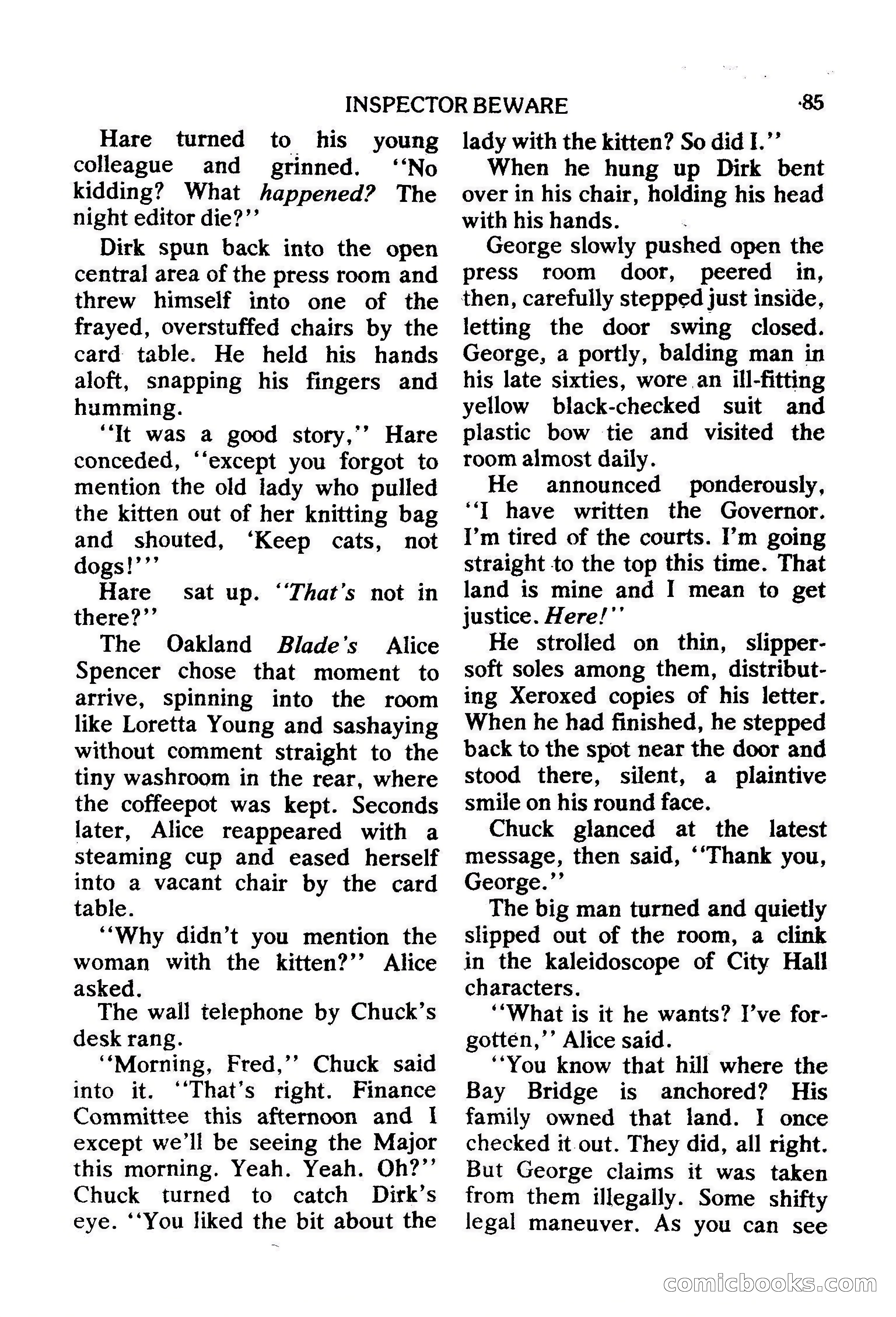 Mike Shayne Mystery Magazine, February 1979 — page 85 of 132