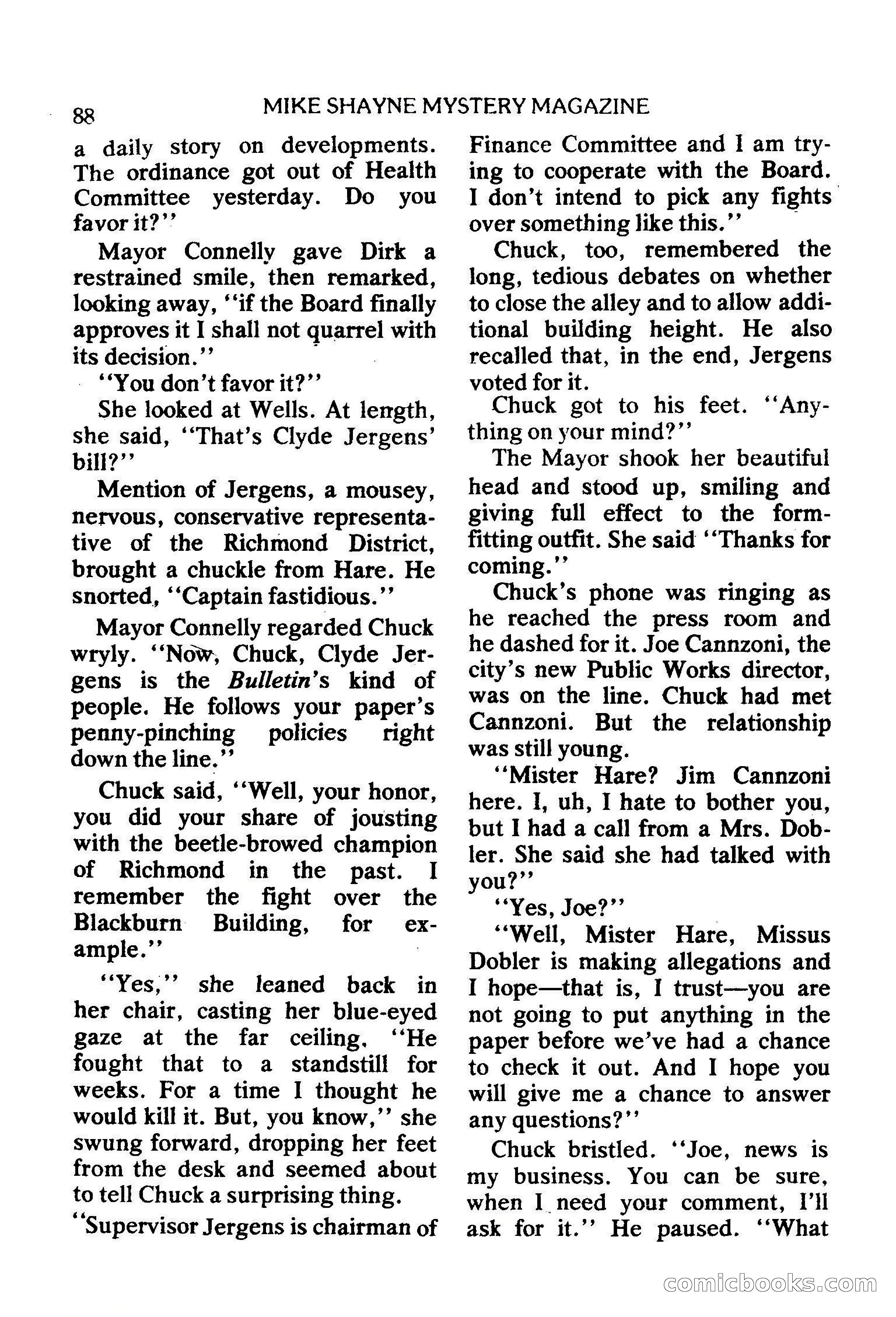 Mike Shayne Mystery Magazine, February 1979 — page 88 of 132