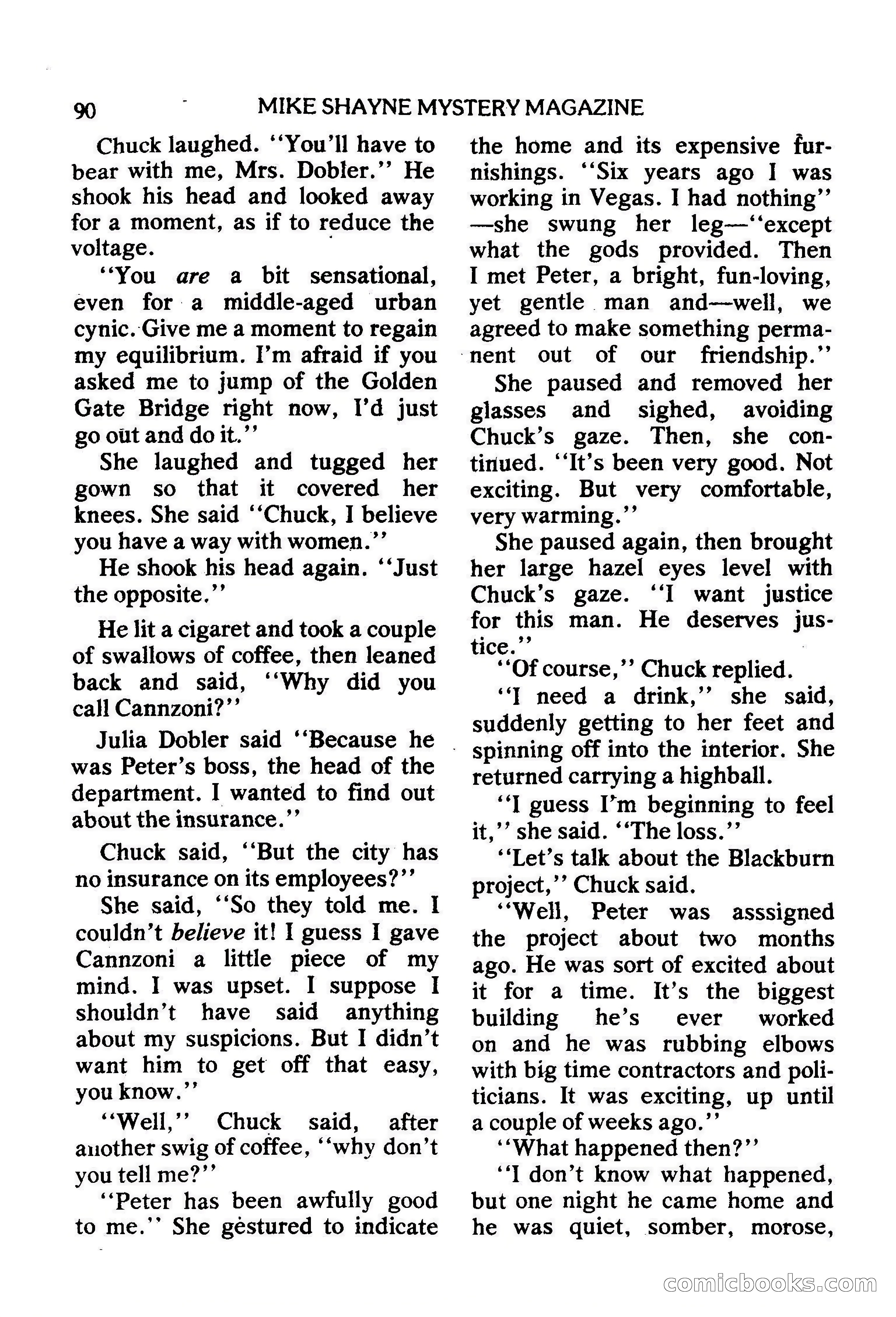 Mike Shayne Mystery Magazine, February 1979 — page 90 of 132