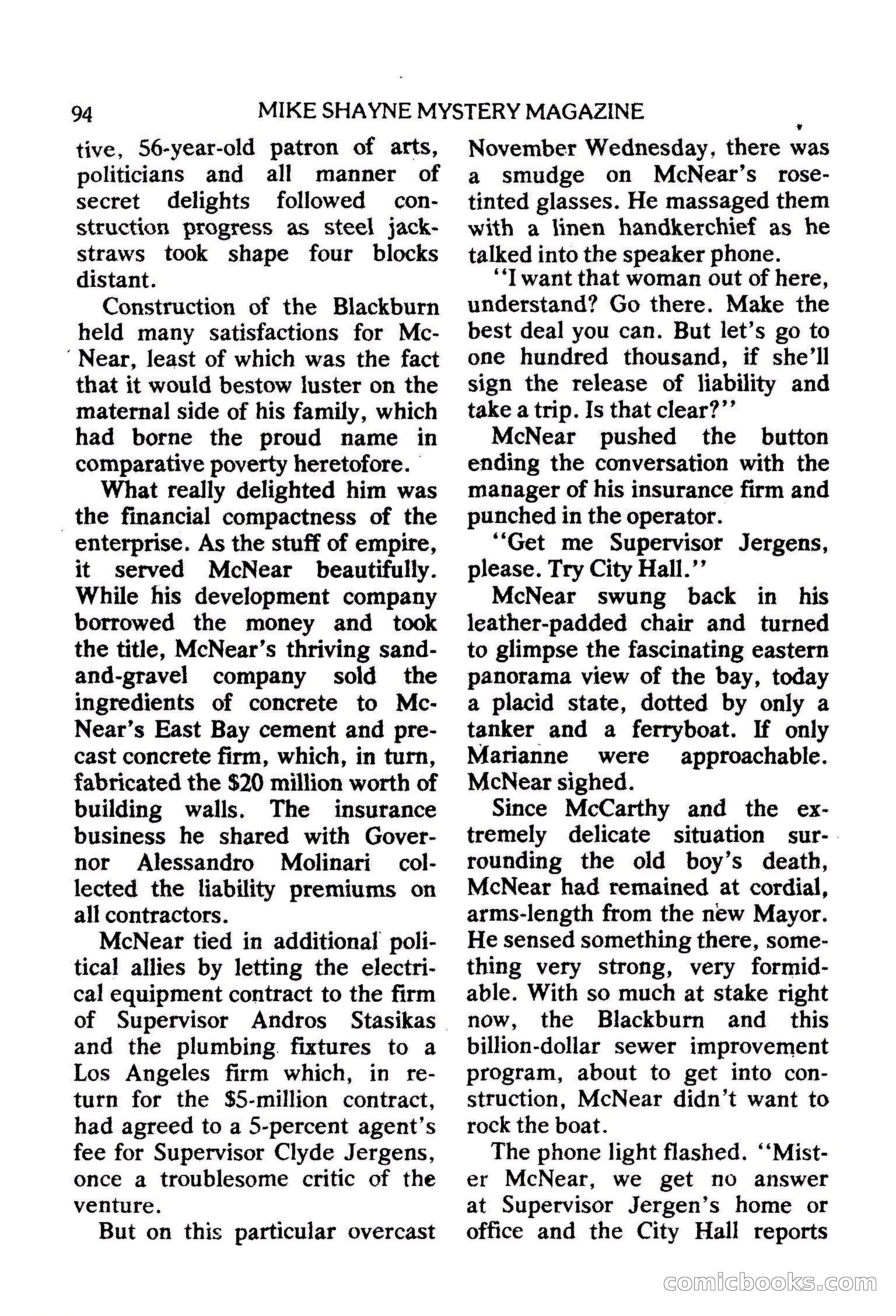 Mike Shayne Mystery Magazine, February 1979 — page 94 of 132
