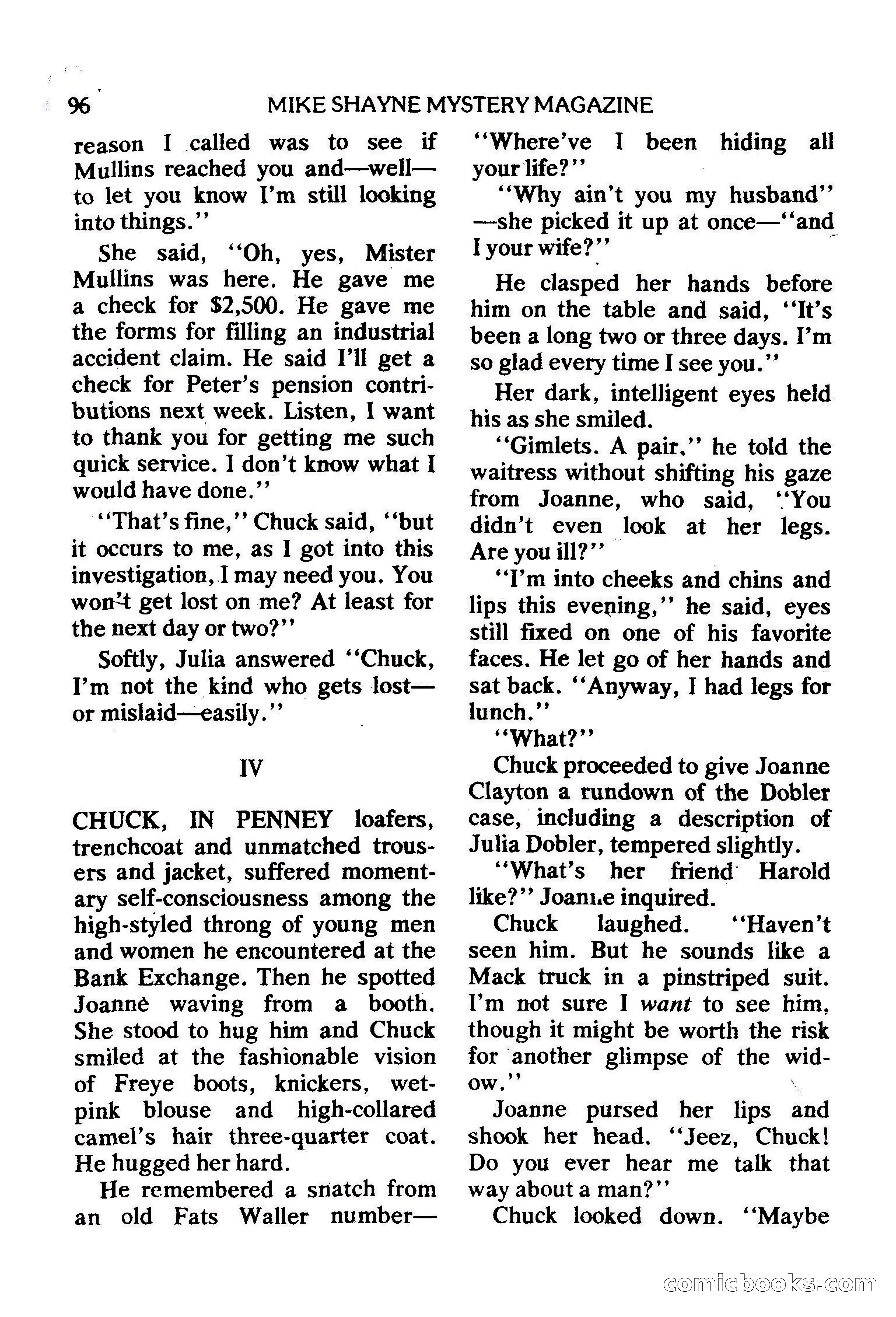 Mike Shayne Mystery Magazine, February 1979 — page 96 of 132