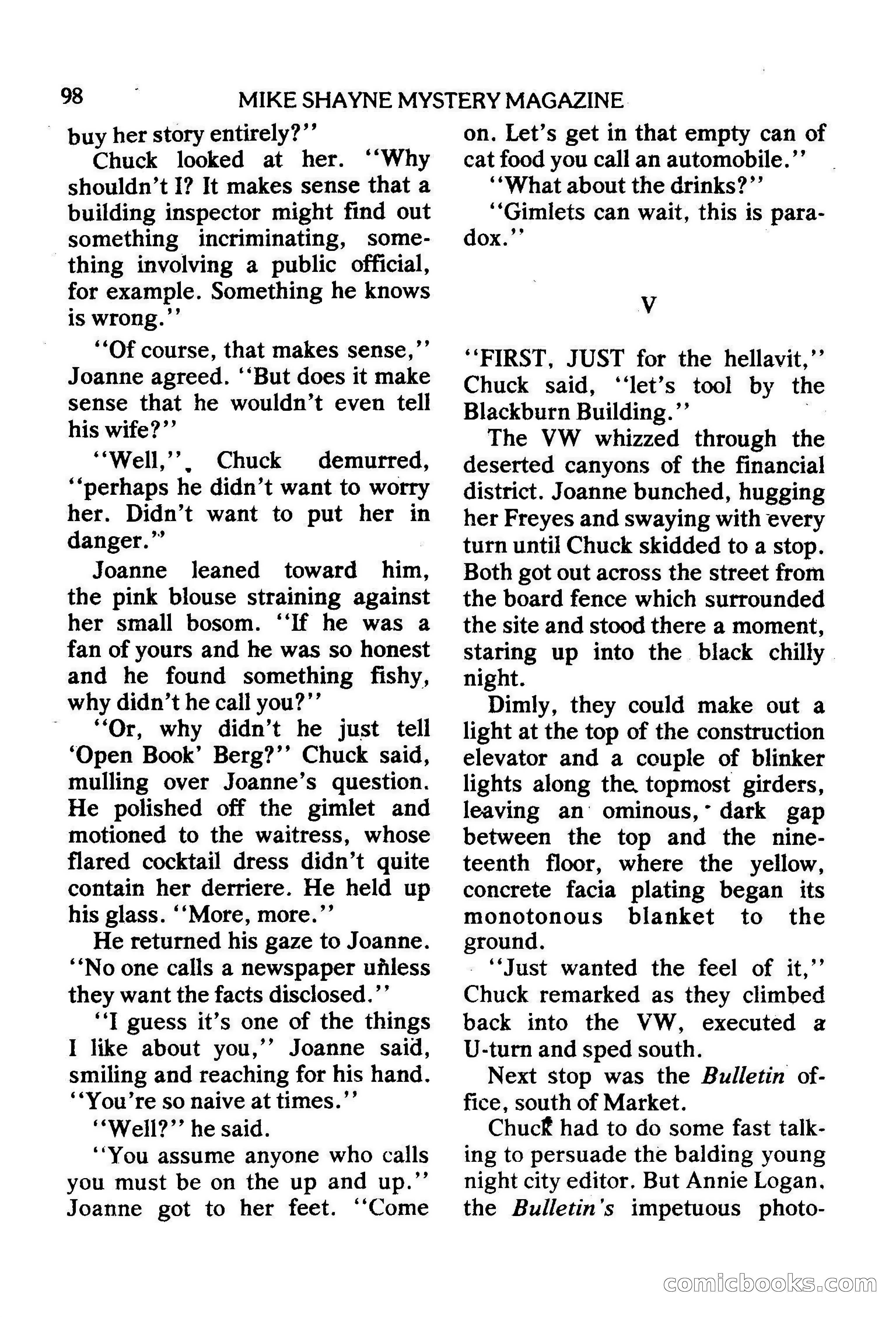 Mike Shayne Mystery Magazine, February 1979 — page 98 of 132