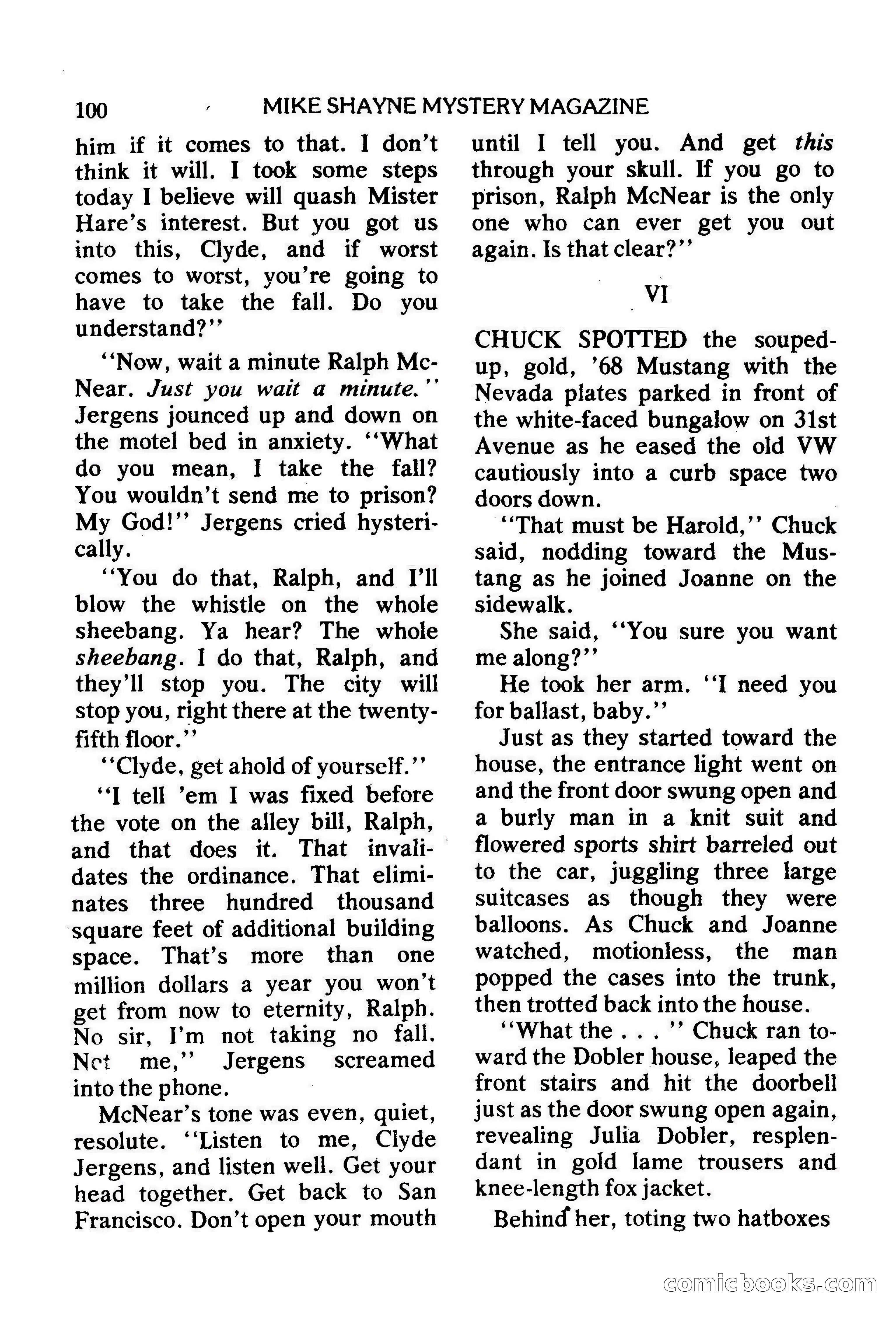 Mike Shayne Mystery Magazine, February 1979 — page 100 of 132