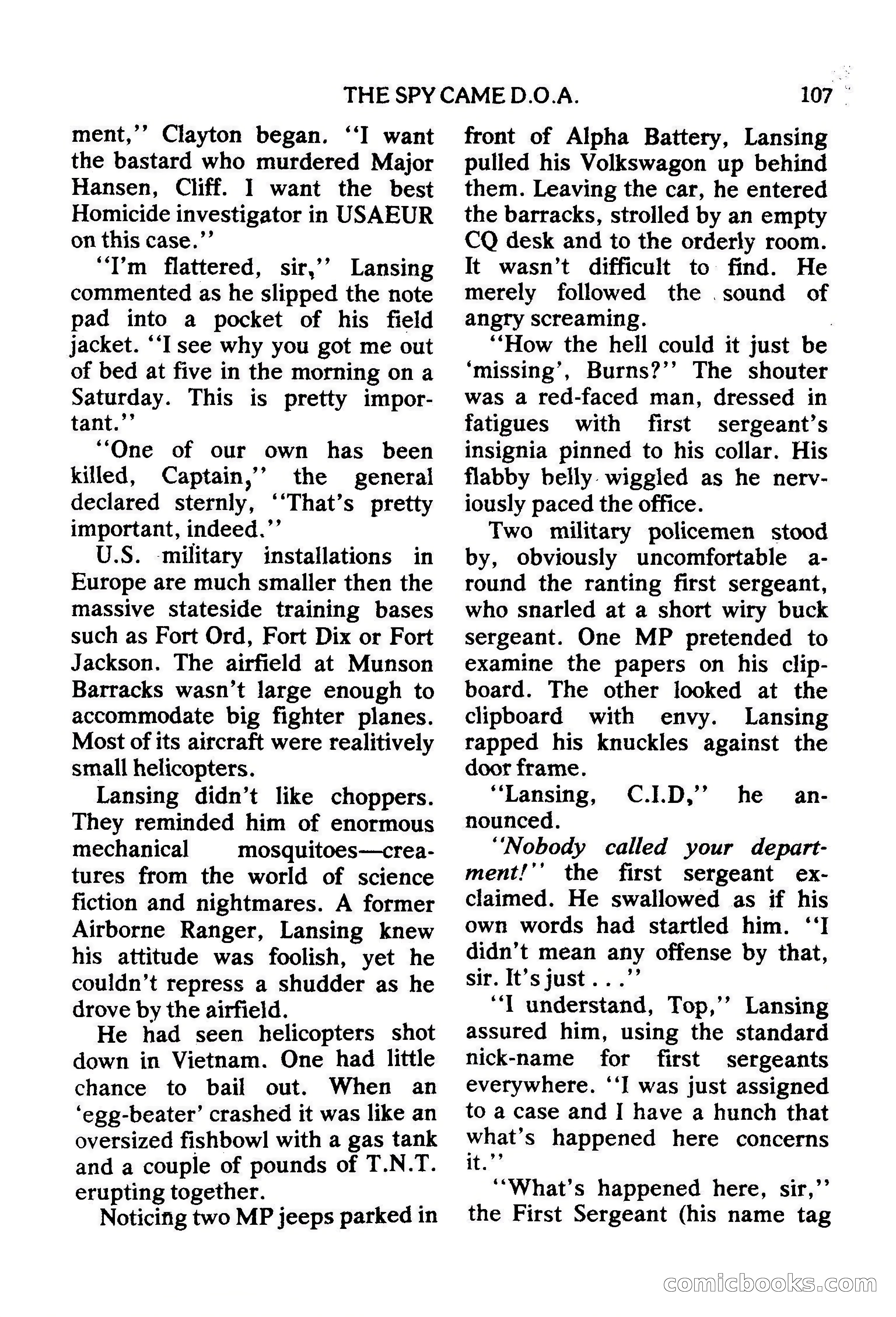 Mike Shayne Mystery Magazine, February 1979 — page 107 of 132