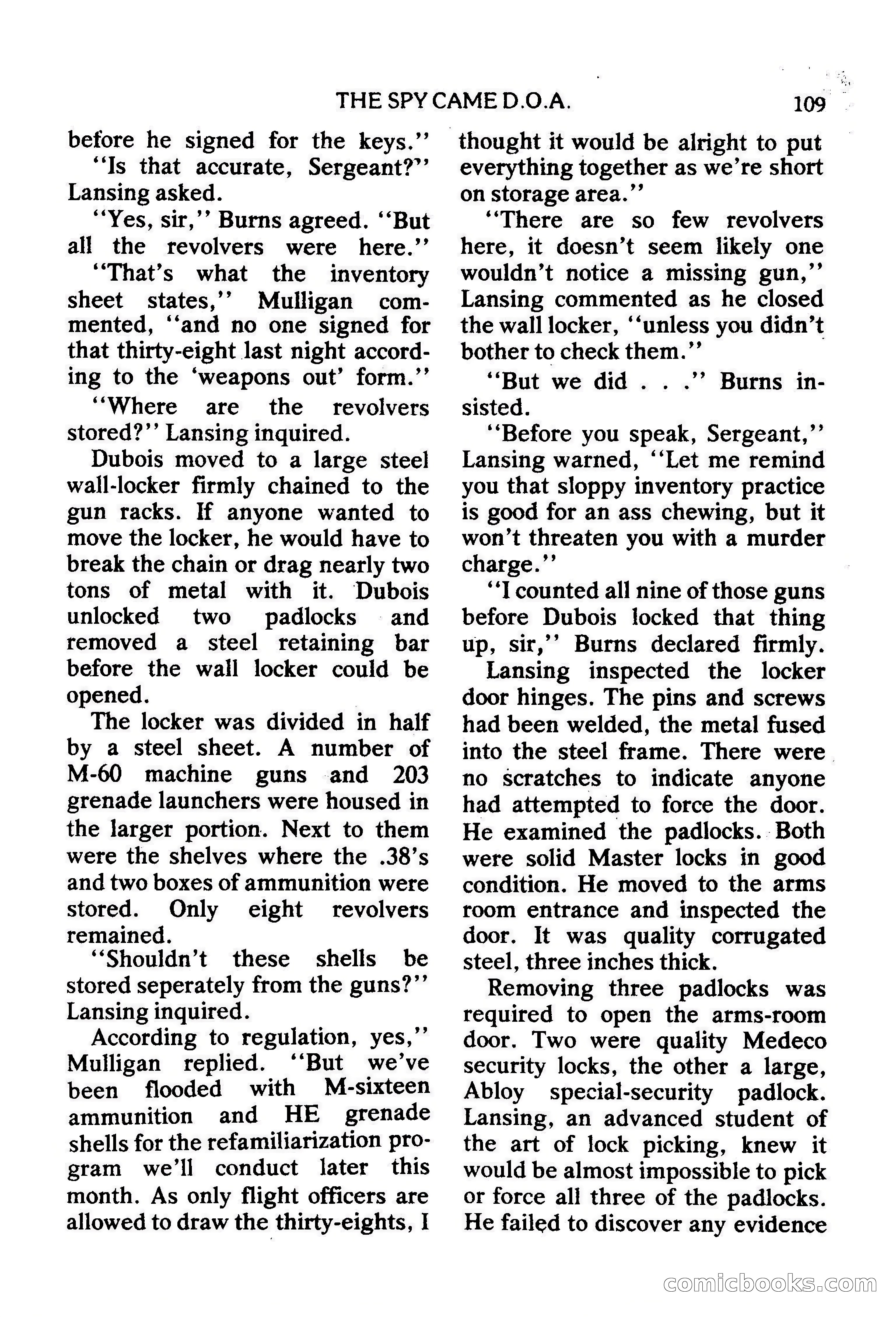 Mike Shayne Mystery Magazine, February 1979 — page 109 of 132