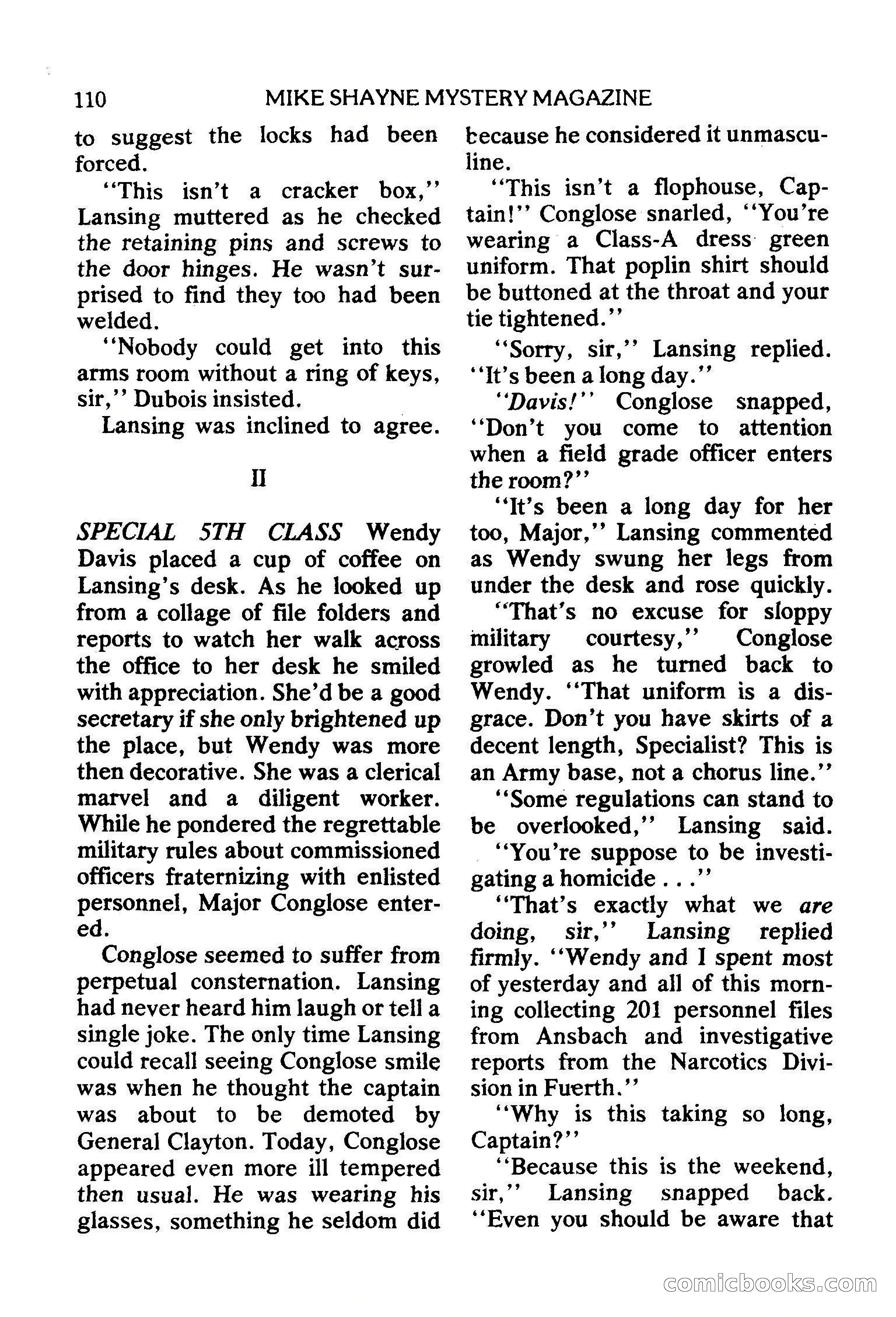 Mike Shayne Mystery Magazine, February 1979 — page 110 of 132