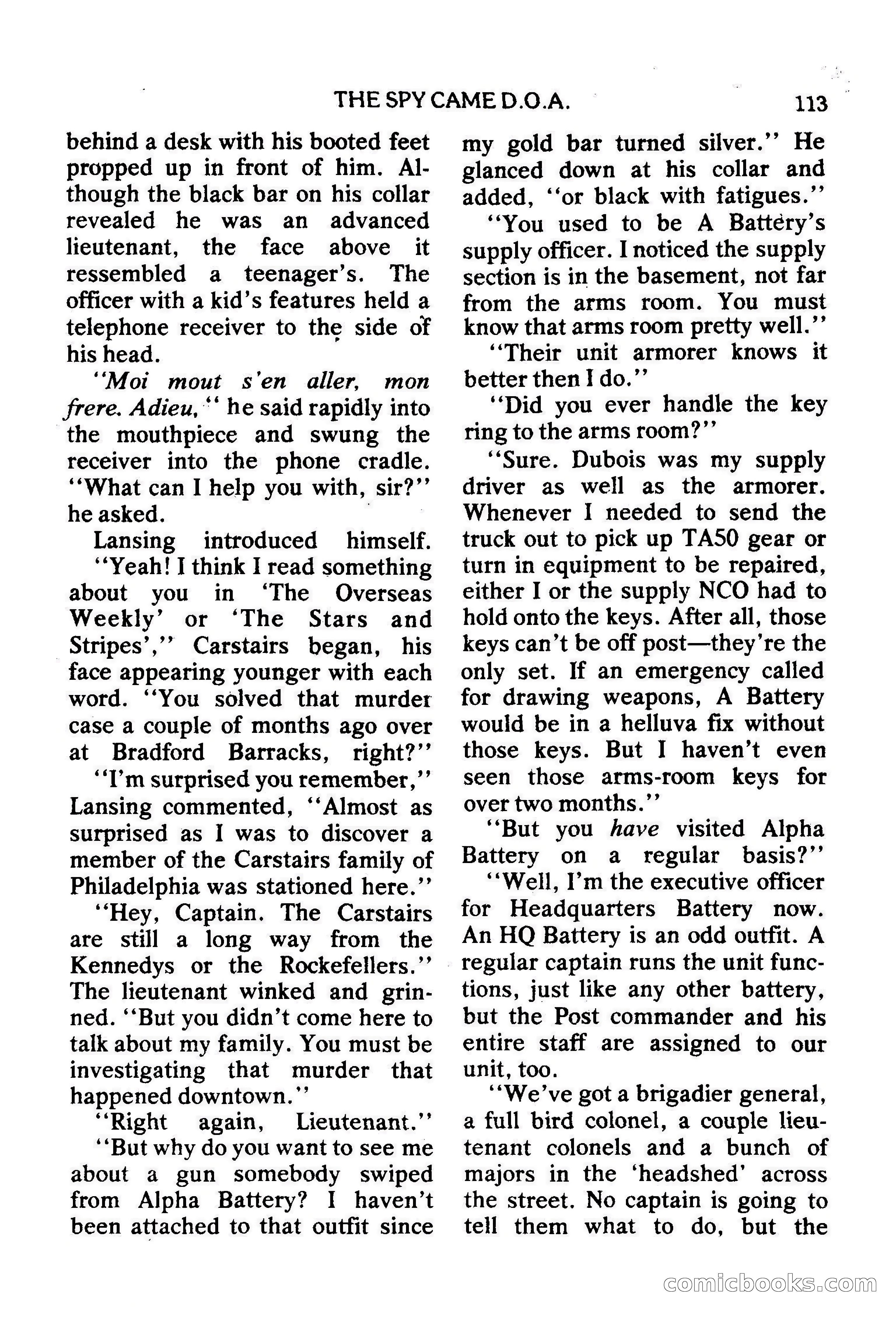 Mike Shayne Mystery Magazine, February 1979 — page 113 of 132
