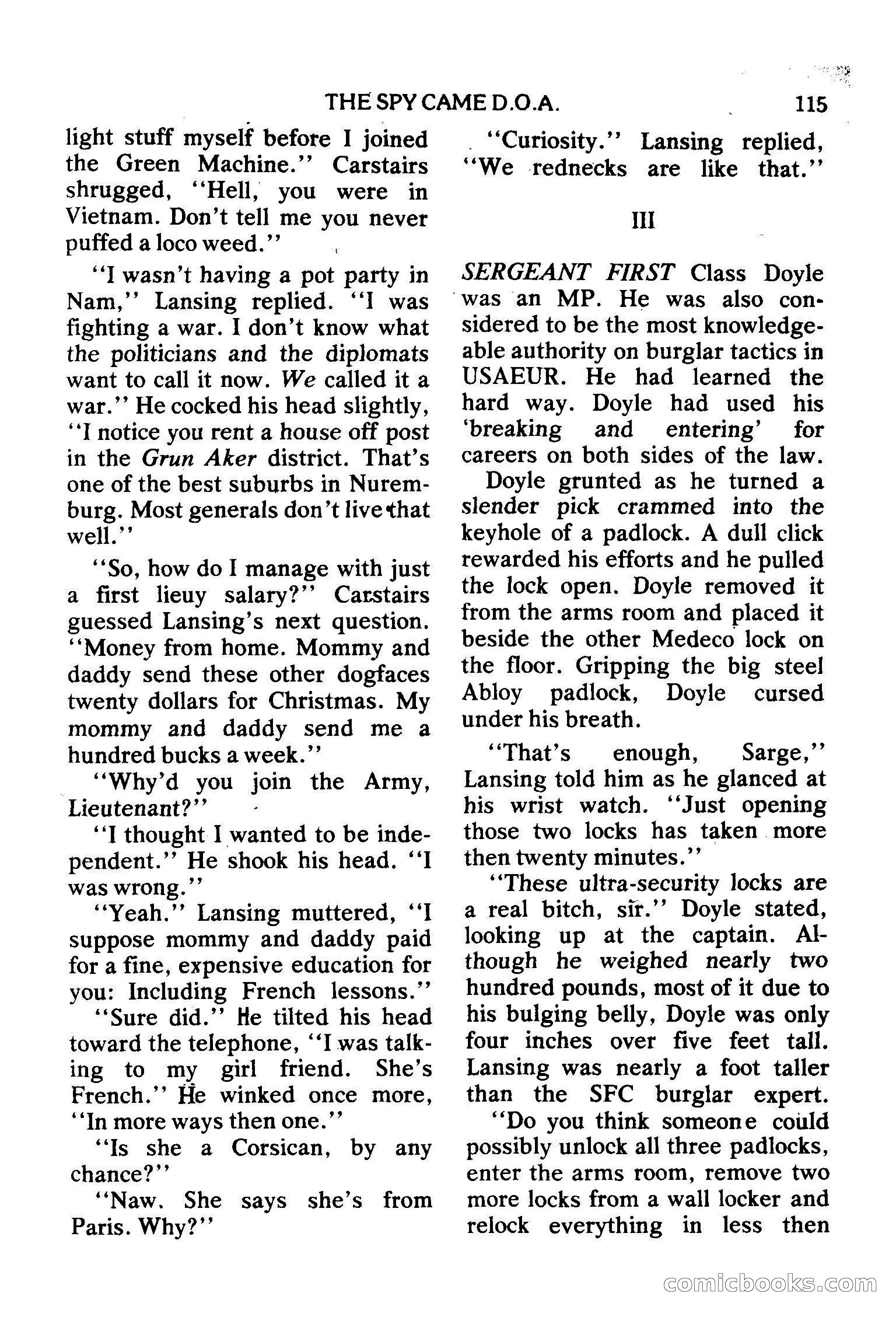 Mike Shayne Mystery Magazine, February 1979 — page 115 of 132