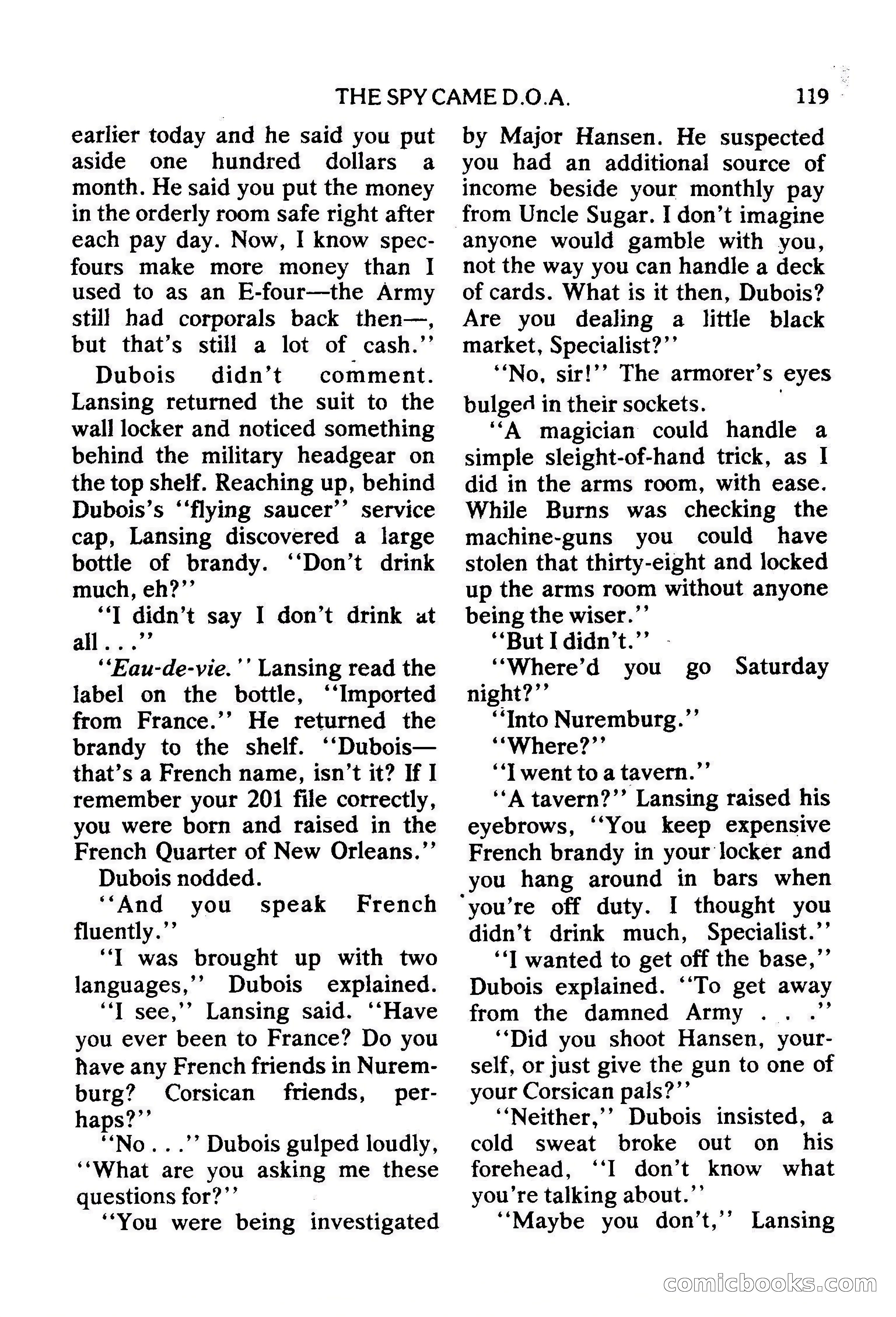 Mike Shayne Mystery Magazine, February 1979 — page 119 of 132