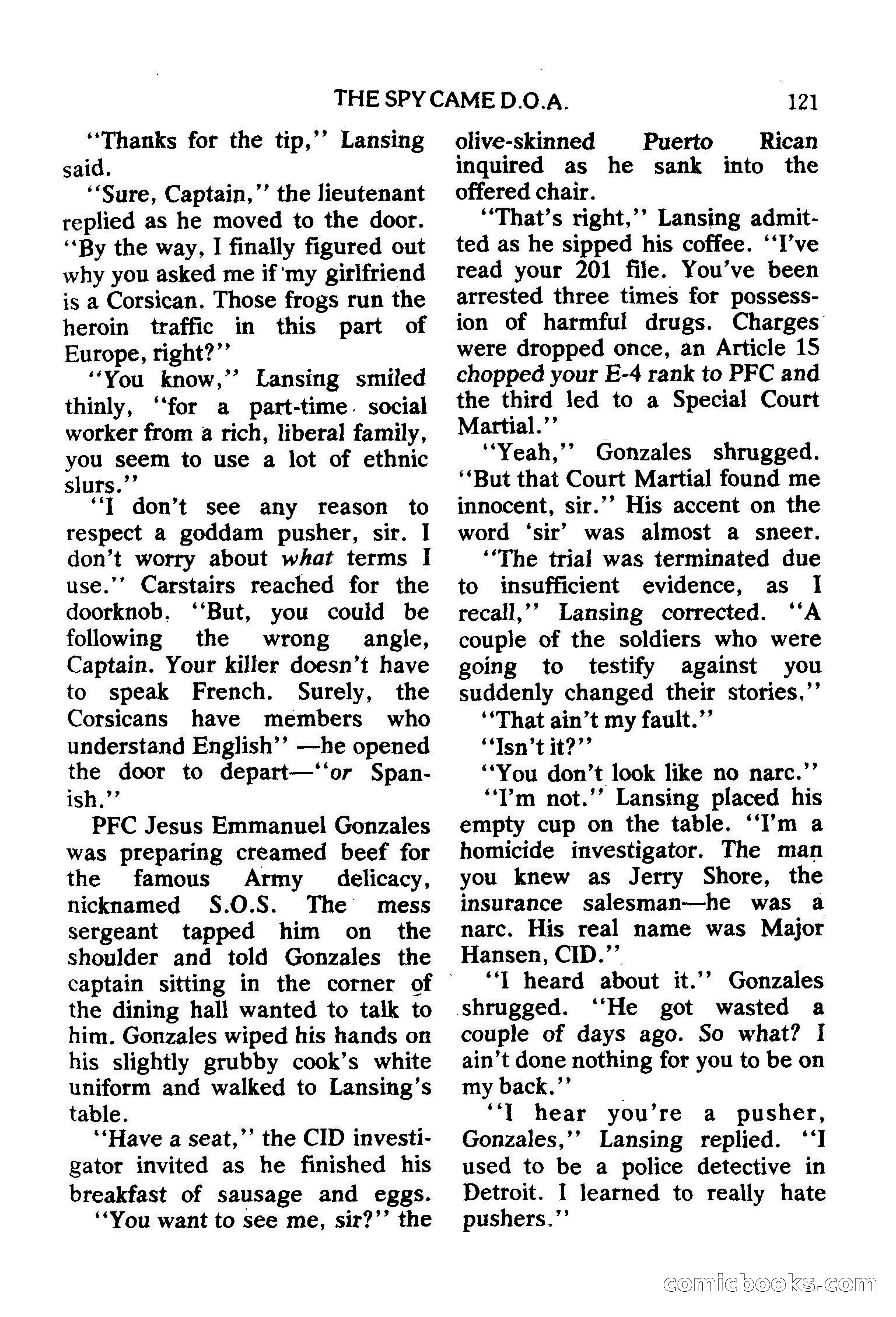 Mike Shayne Mystery Magazine, February 1979 — page 121 of 132