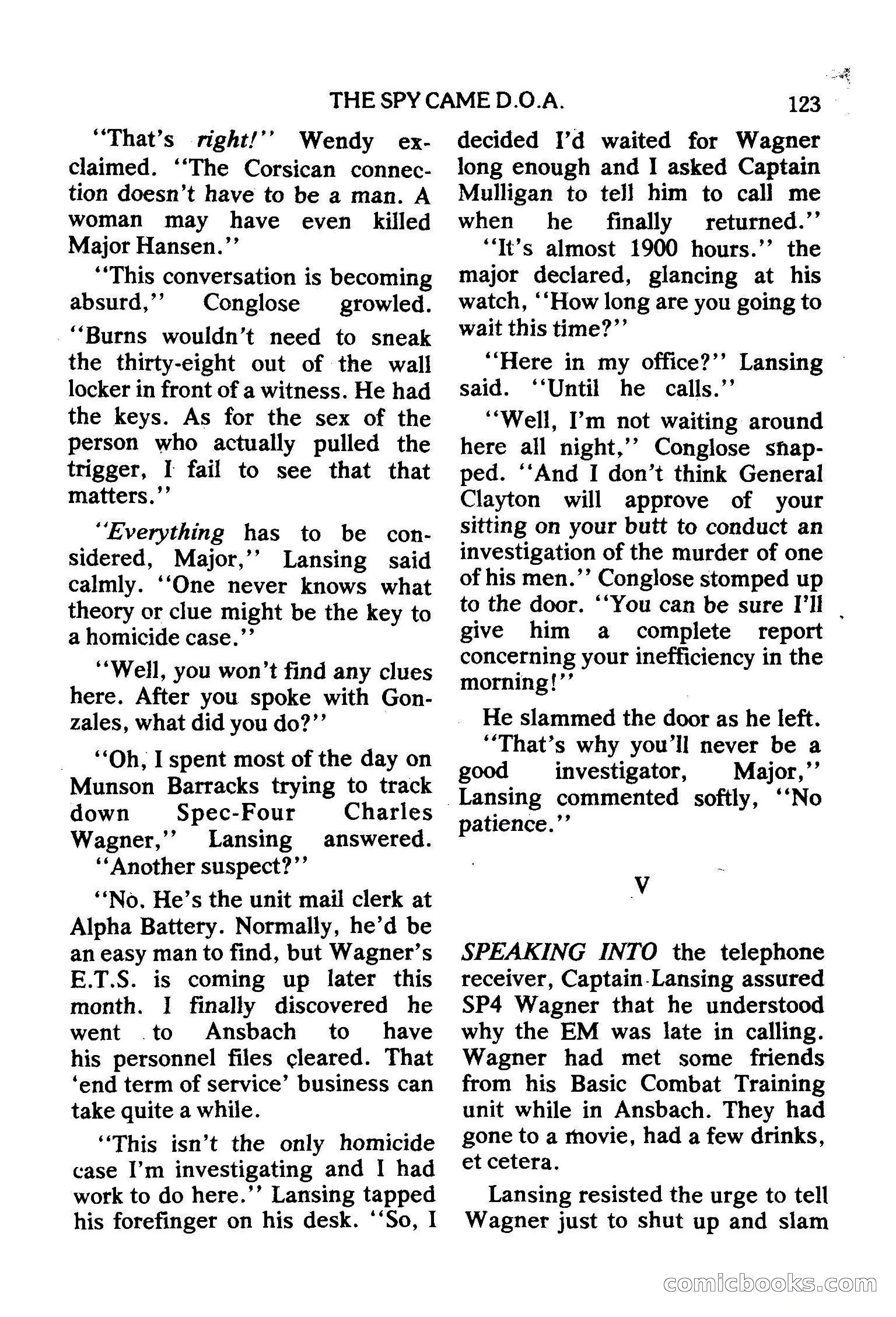 Mike Shayne Mystery Magazine, February 1979 — page 123 of 132