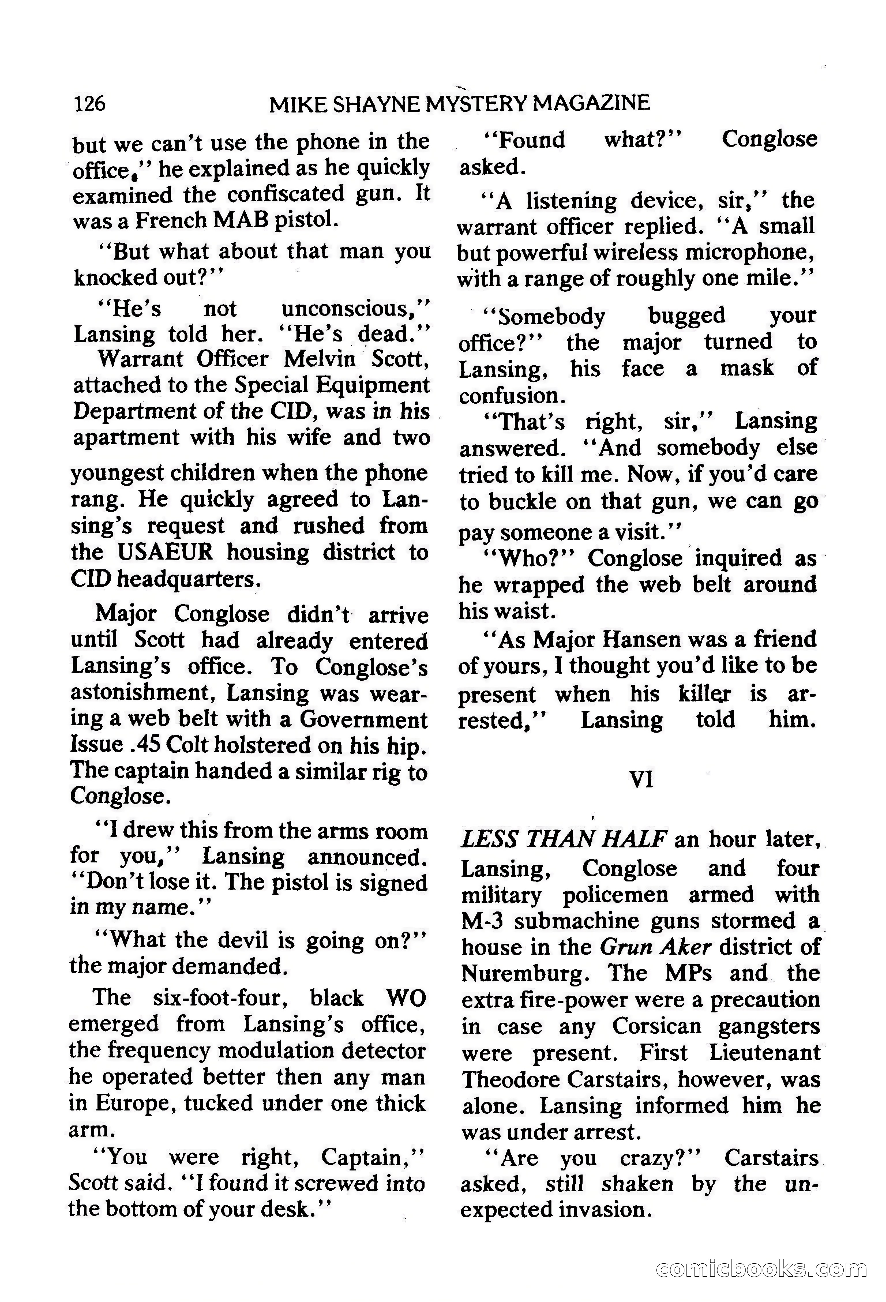 Mike Shayne Mystery Magazine, February 1979 — page 126 of 132