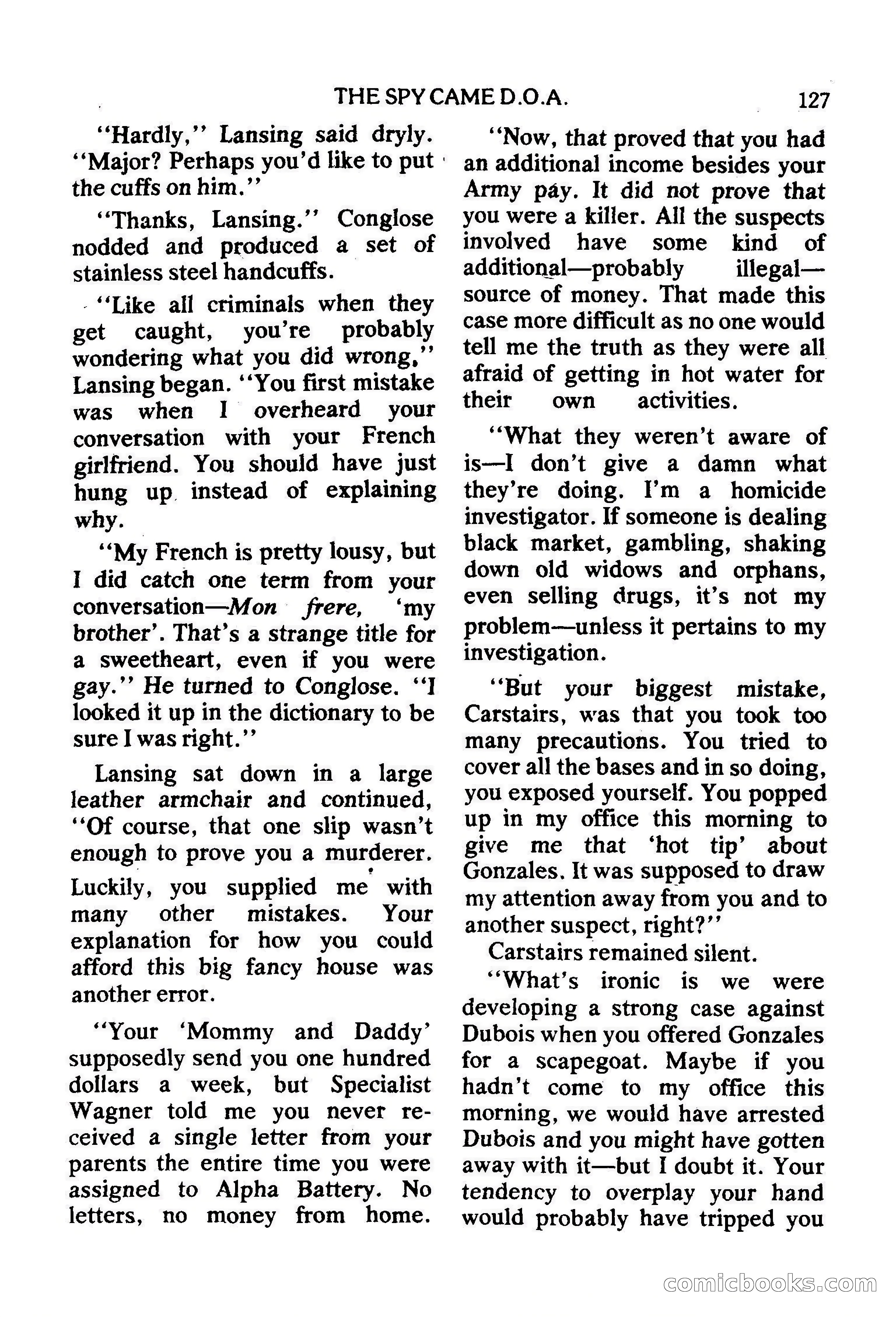Mike Shayne Mystery Magazine, February 1979 — page 127 of 132