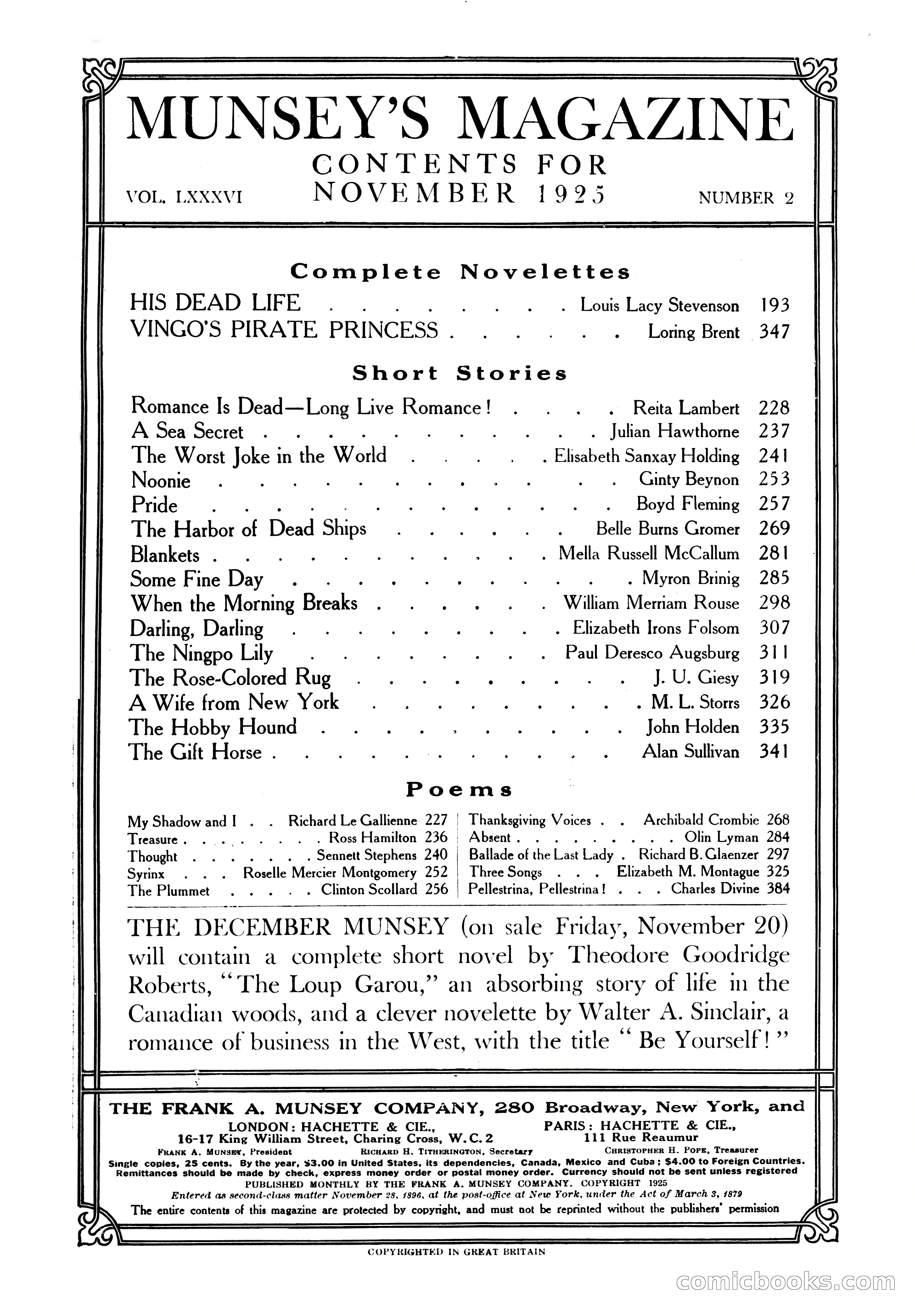 The Munsey Magazine, November 1925 — page 4 of 174