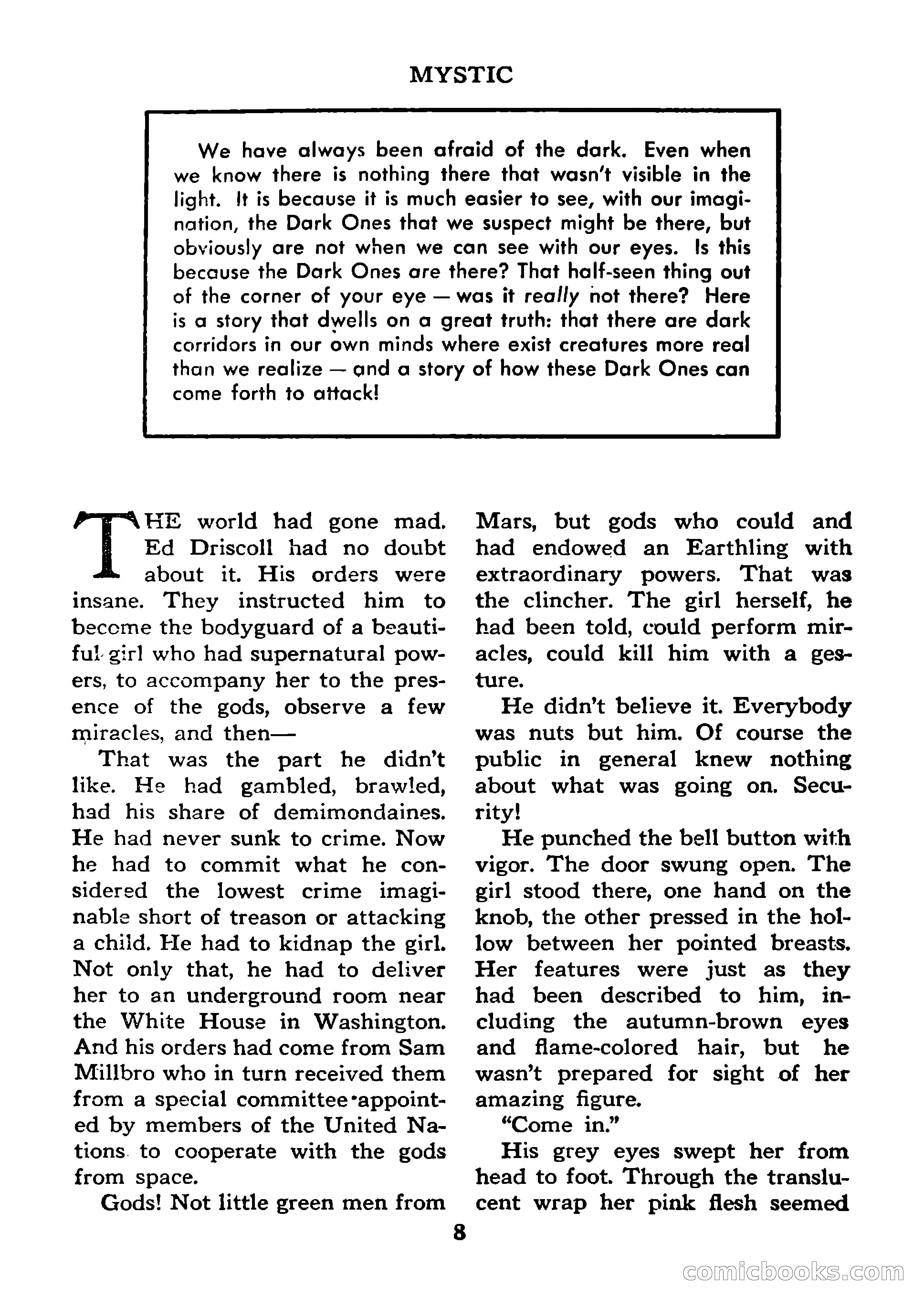 Mystic Magazine, January 1954 — page 8 of 133