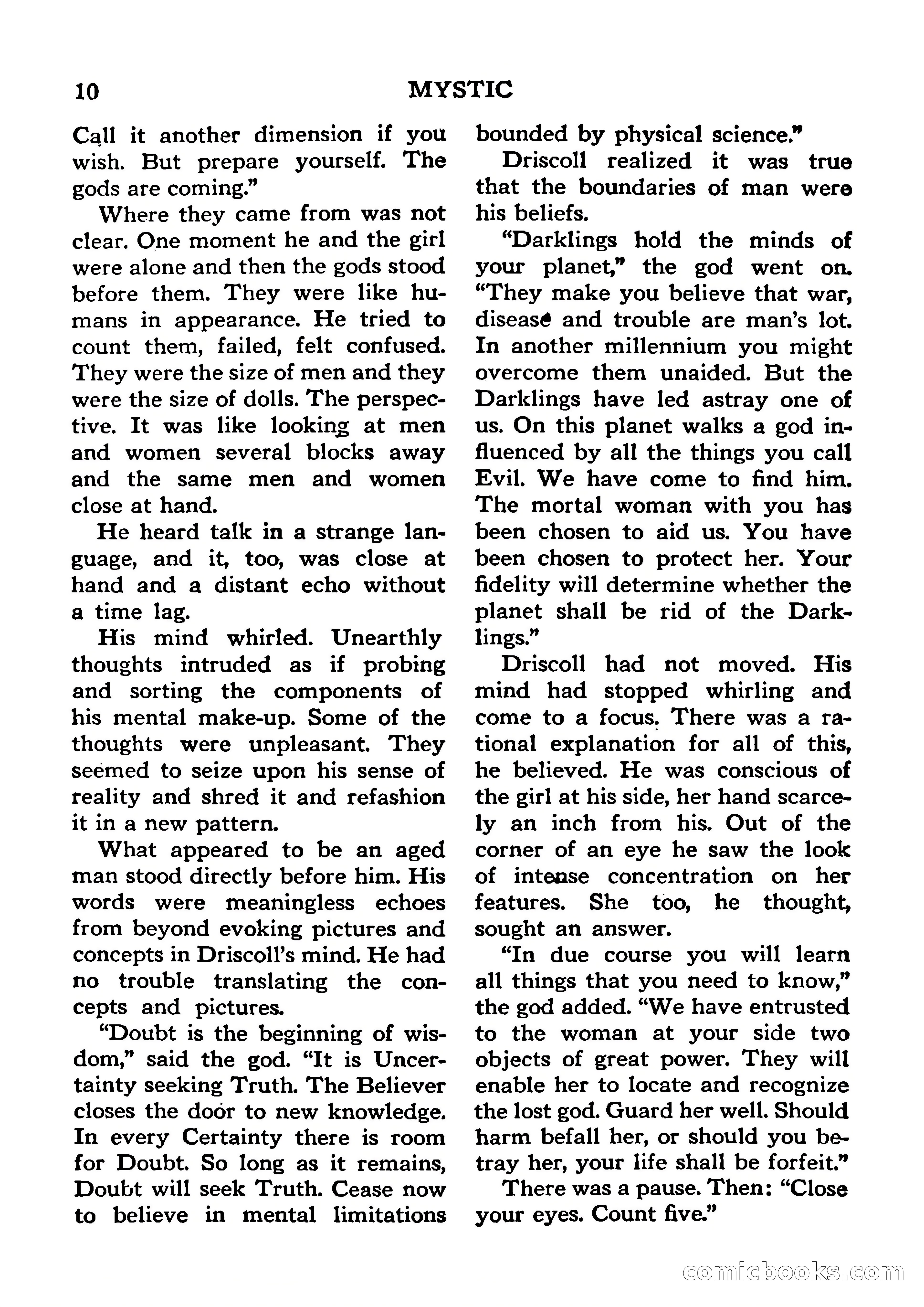 Mystic Magazine, January 1954 — page 10 of 133