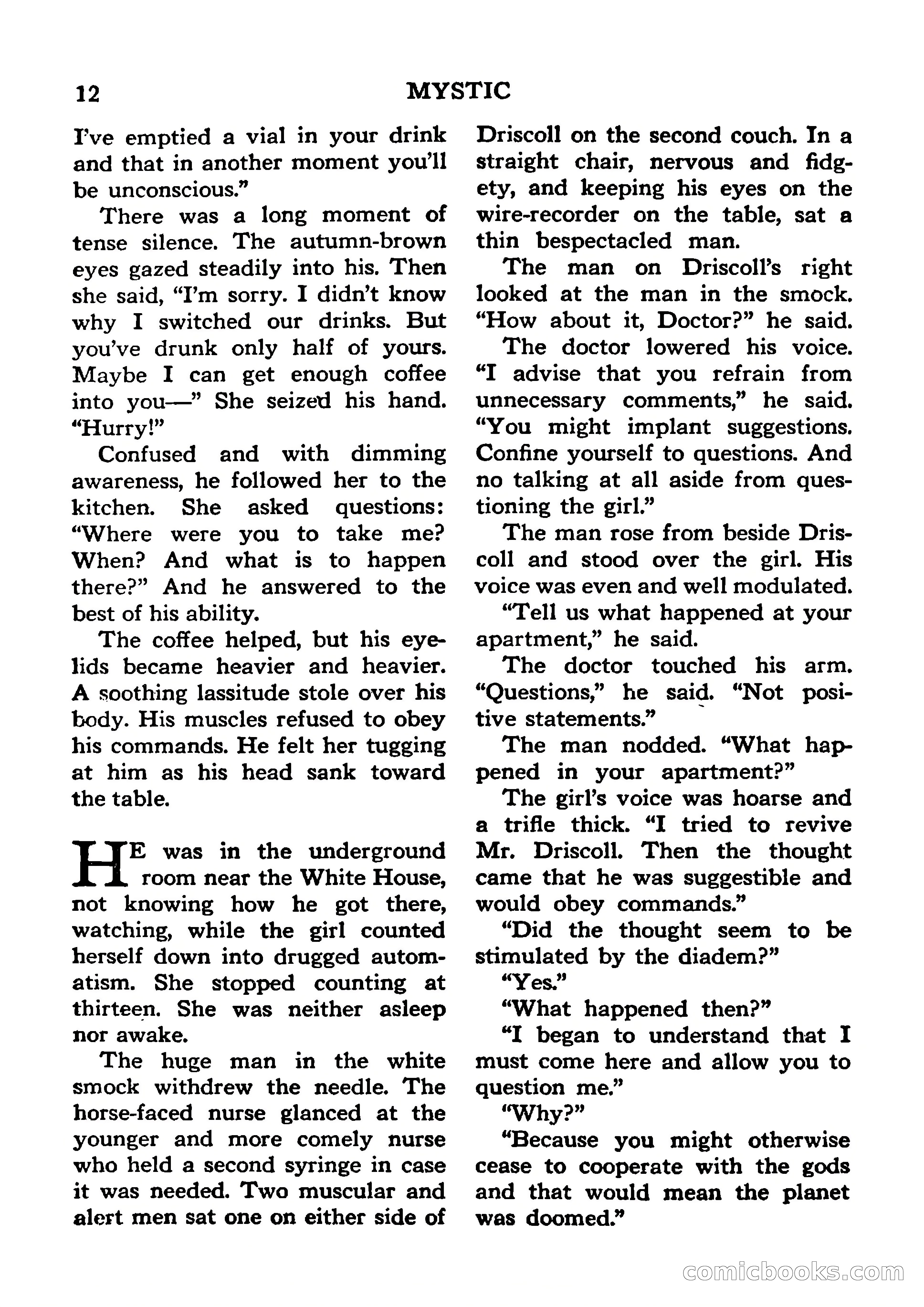 Mystic Magazine, January 1954 — page 12 of 133