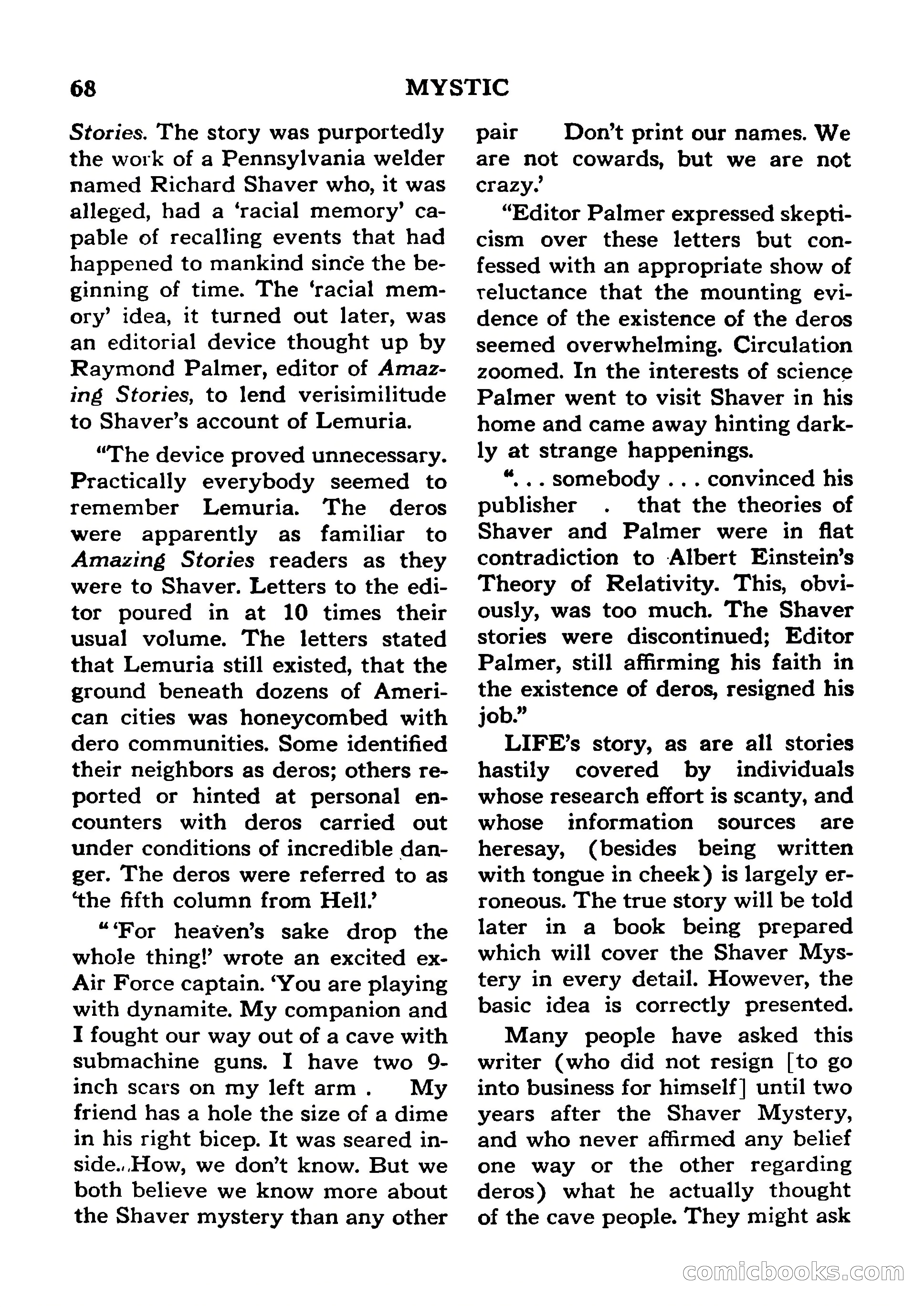 Mystic Magazine, January 1954 — page 68 of 133