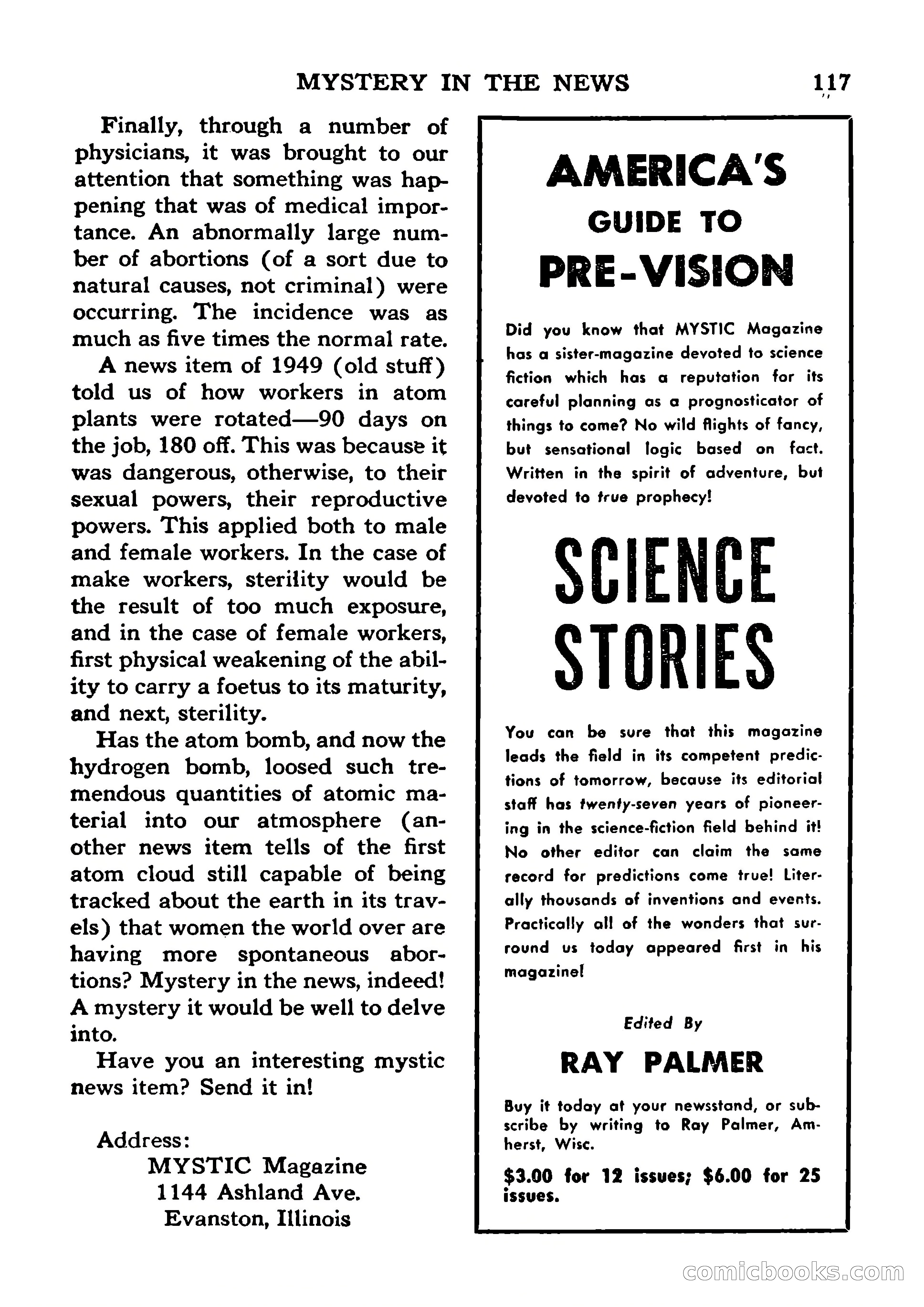 Mystic Magazine, January 1954 — page 117 of 133