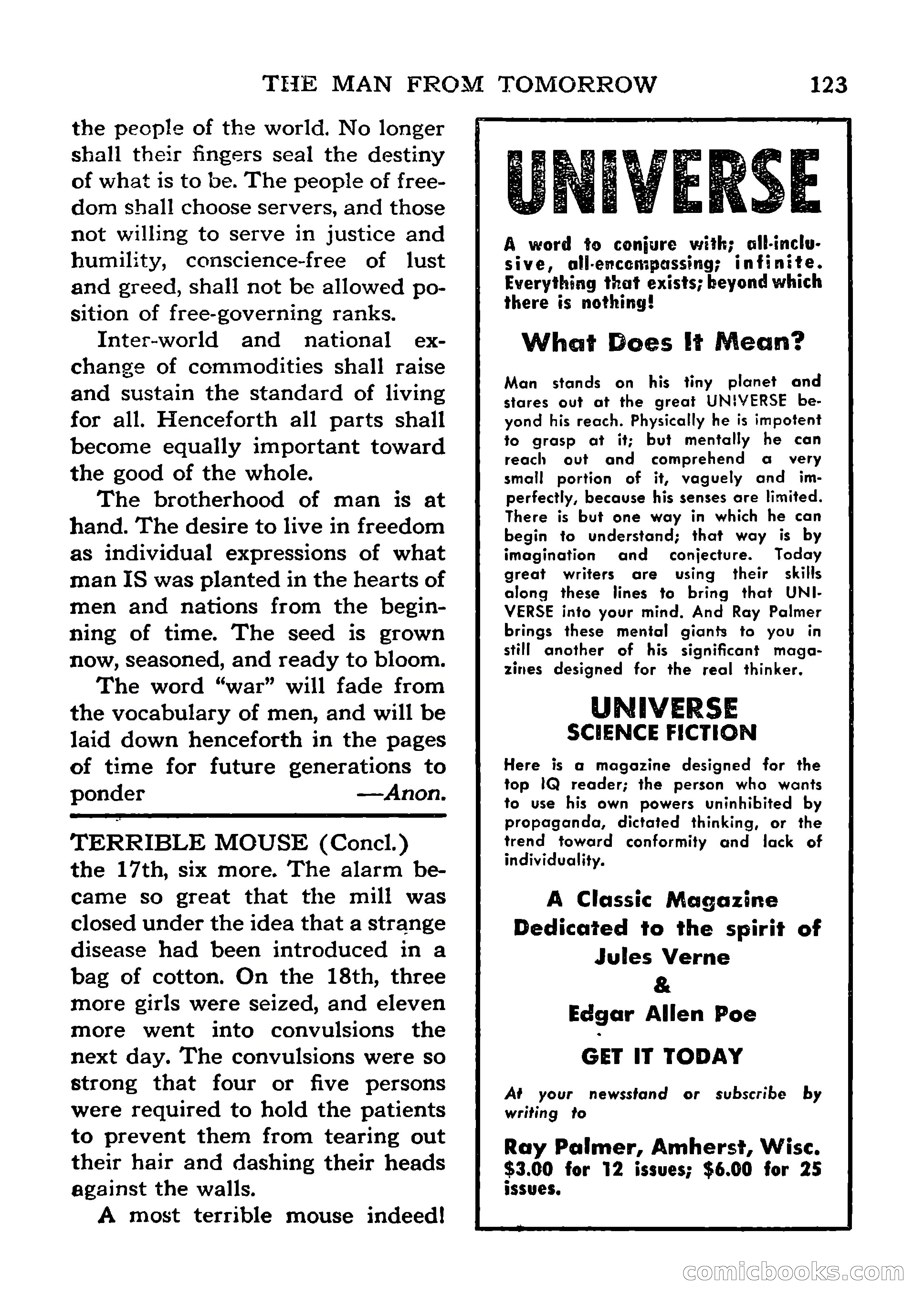 Mystic Magazine, January 1954 — page 123 of 133
