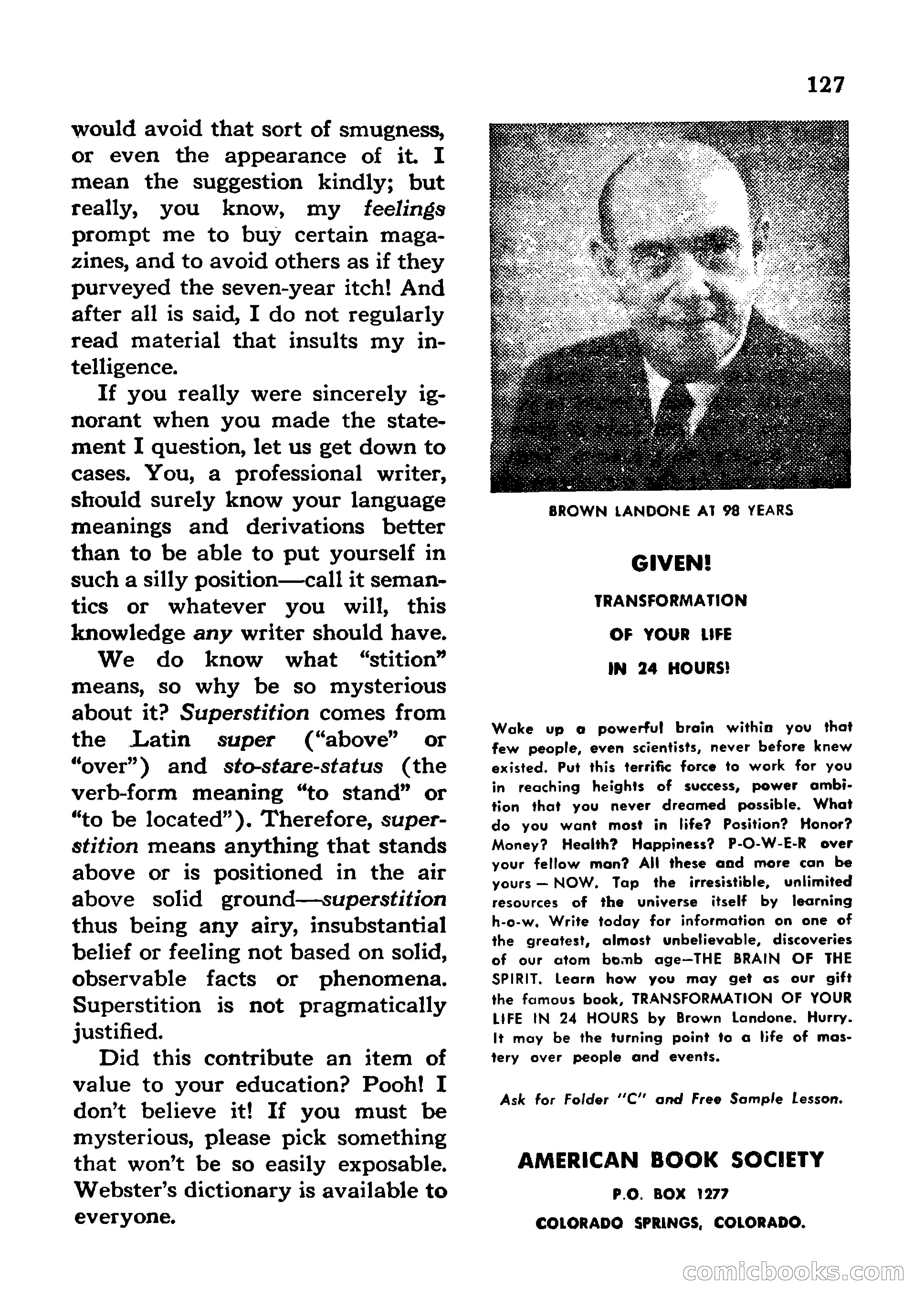 Mystic Magazine, January 1954 — page 127 of 133
