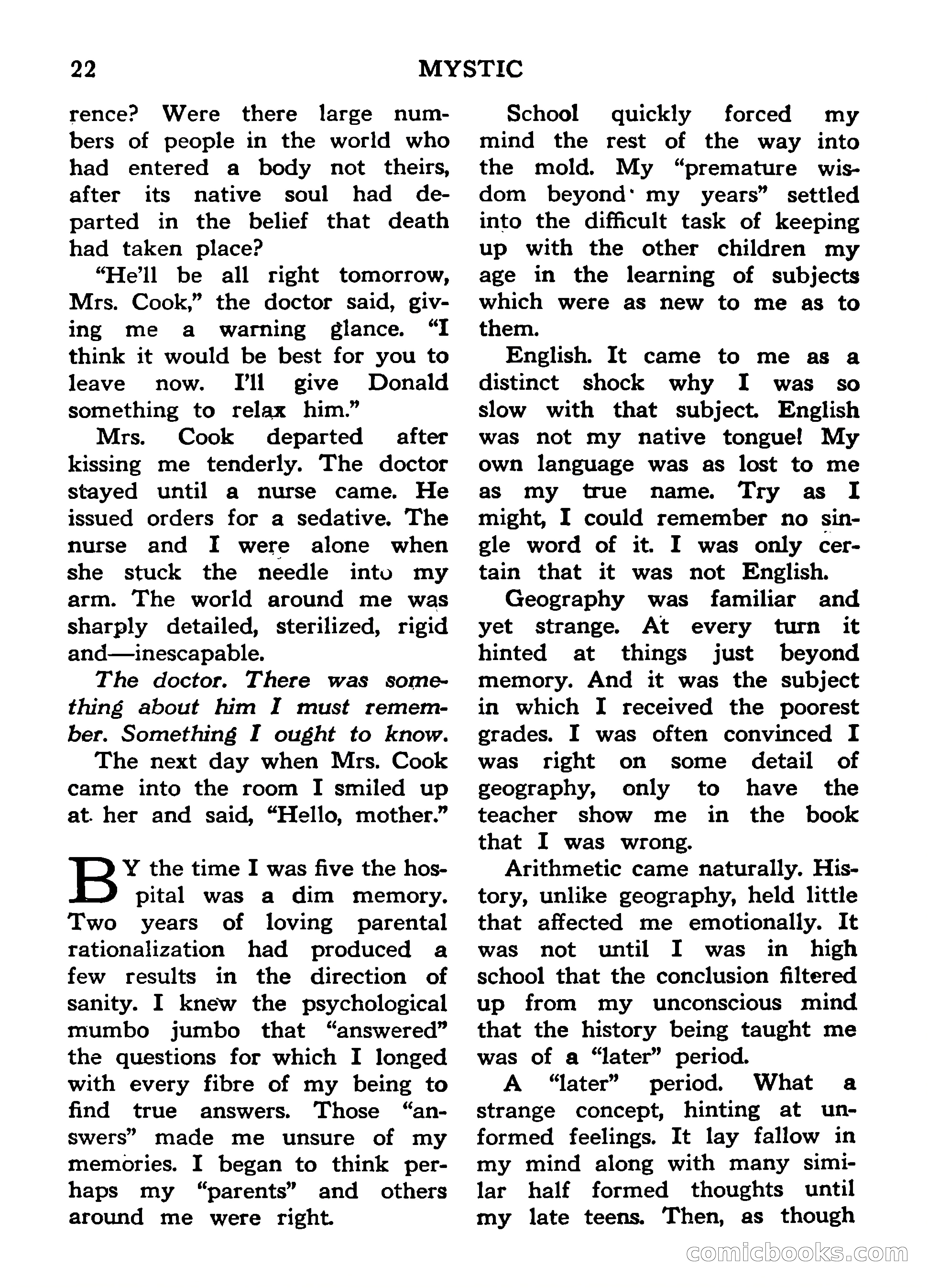 Mystic Magazine, March 1954 — page 22 of 133